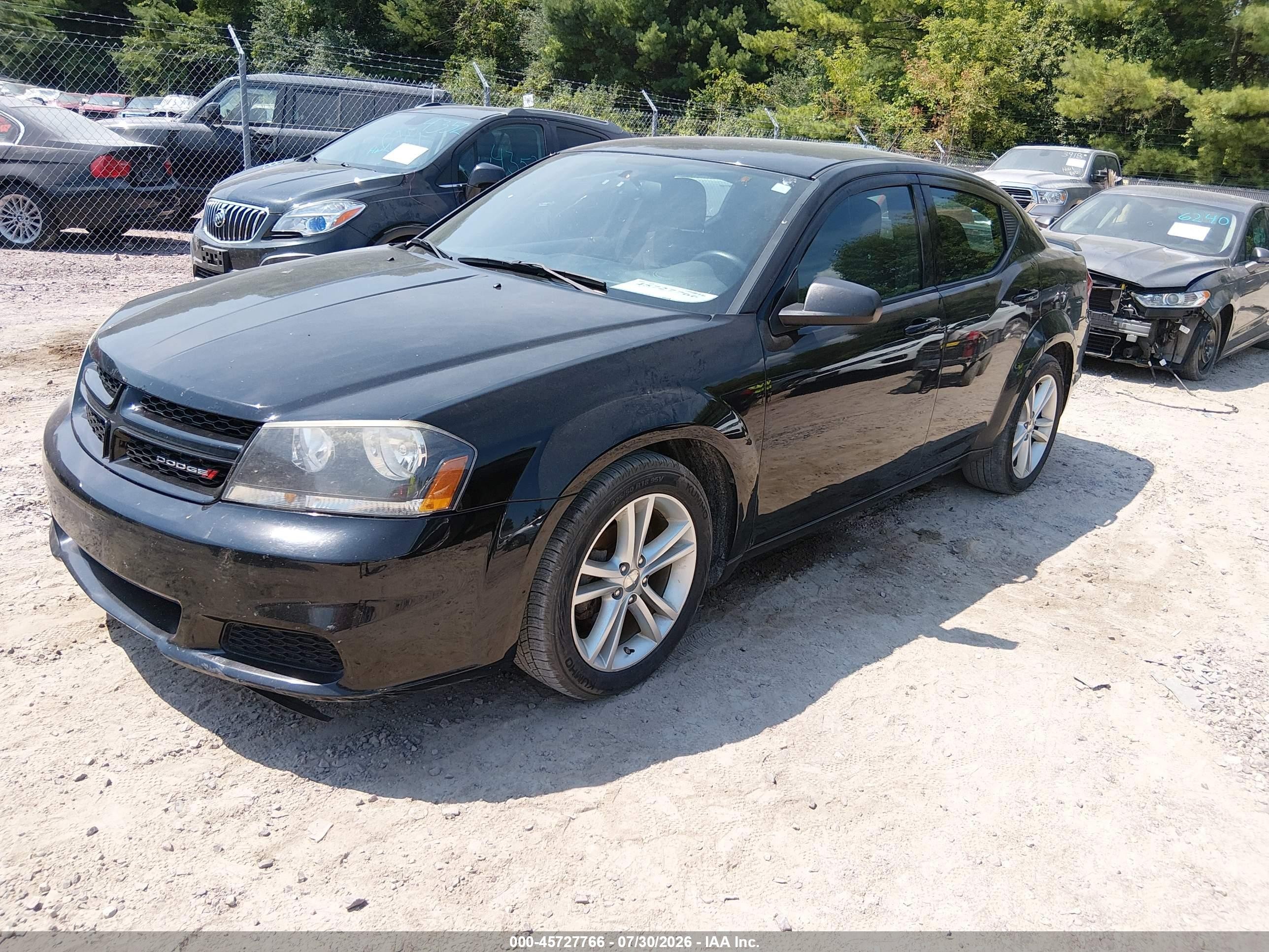 2014 Dodge Avenger Se Black vin: 1C3CDZAB0EN190113