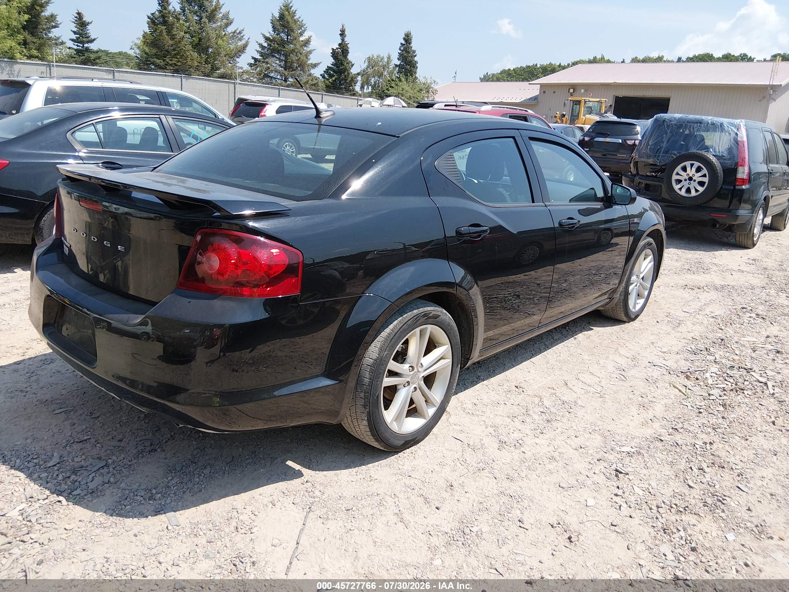 2014 Dodge Avenger Se Black vin: 1C3CDZAB0EN190113