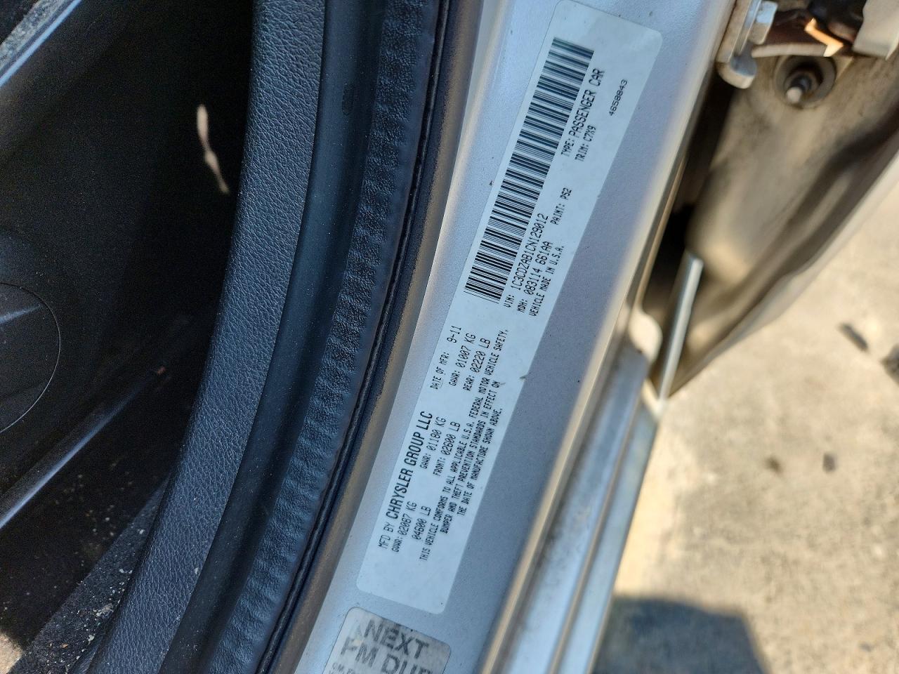 2012 Dodge Avenger Se Silver vin: 1C3CDZAB1CN129012