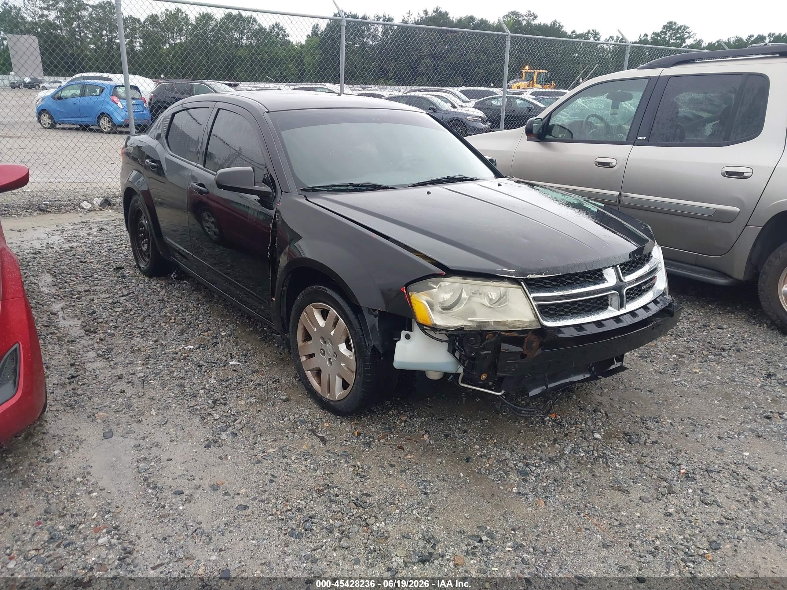2012 Dodge Avenger Se Черный vin: 1C3CDZAB1CN237355