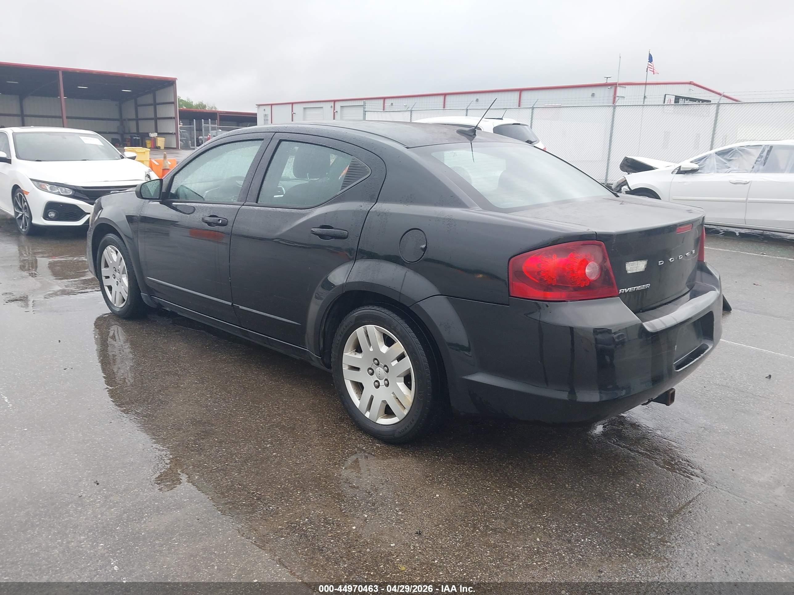 2012 Dodge Avenger Se Black vin: 1C3CDZAB1CN237419
