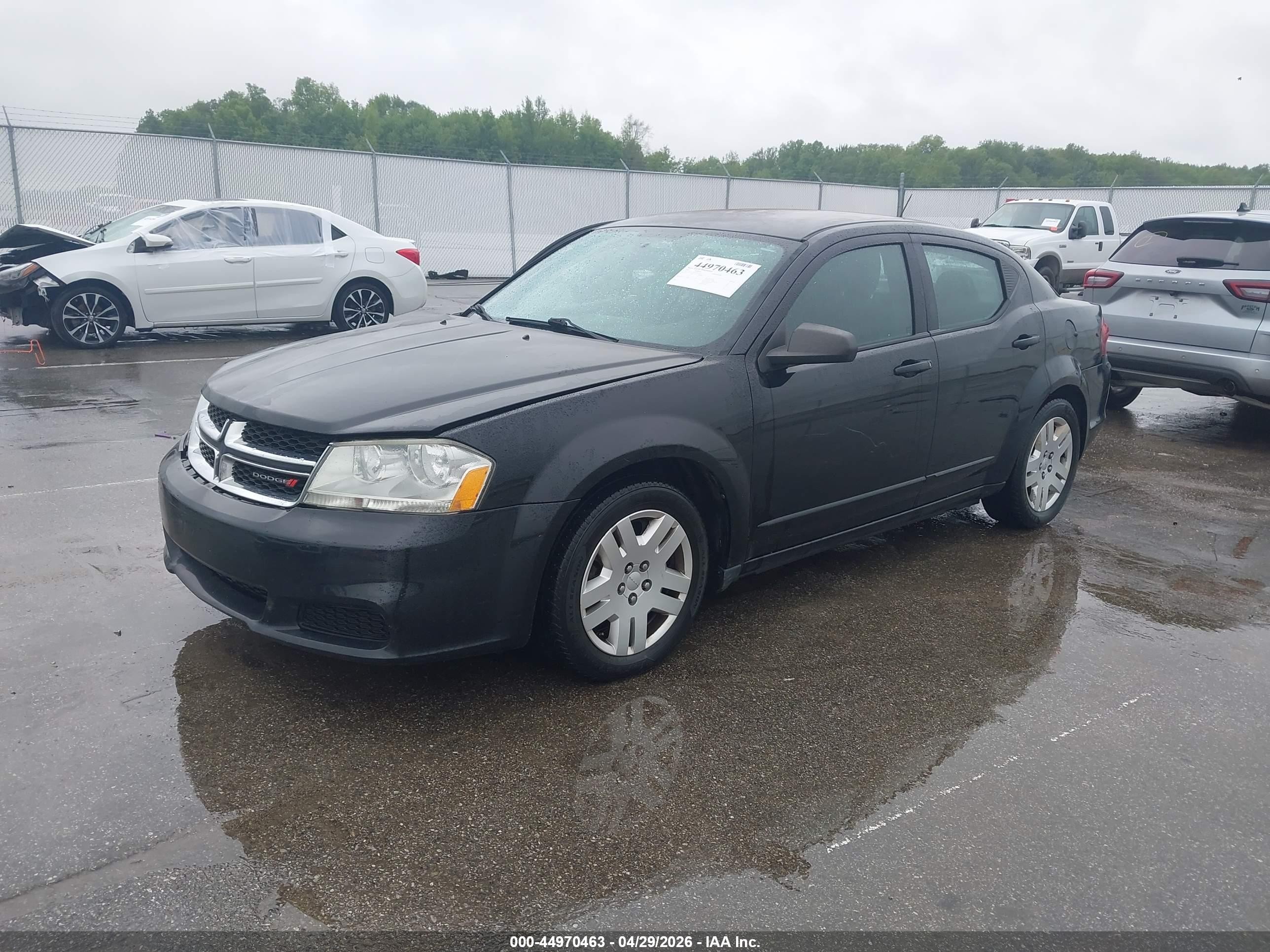 2012 Dodge Avenger Se Black vin: 1C3CDZAB1CN237419