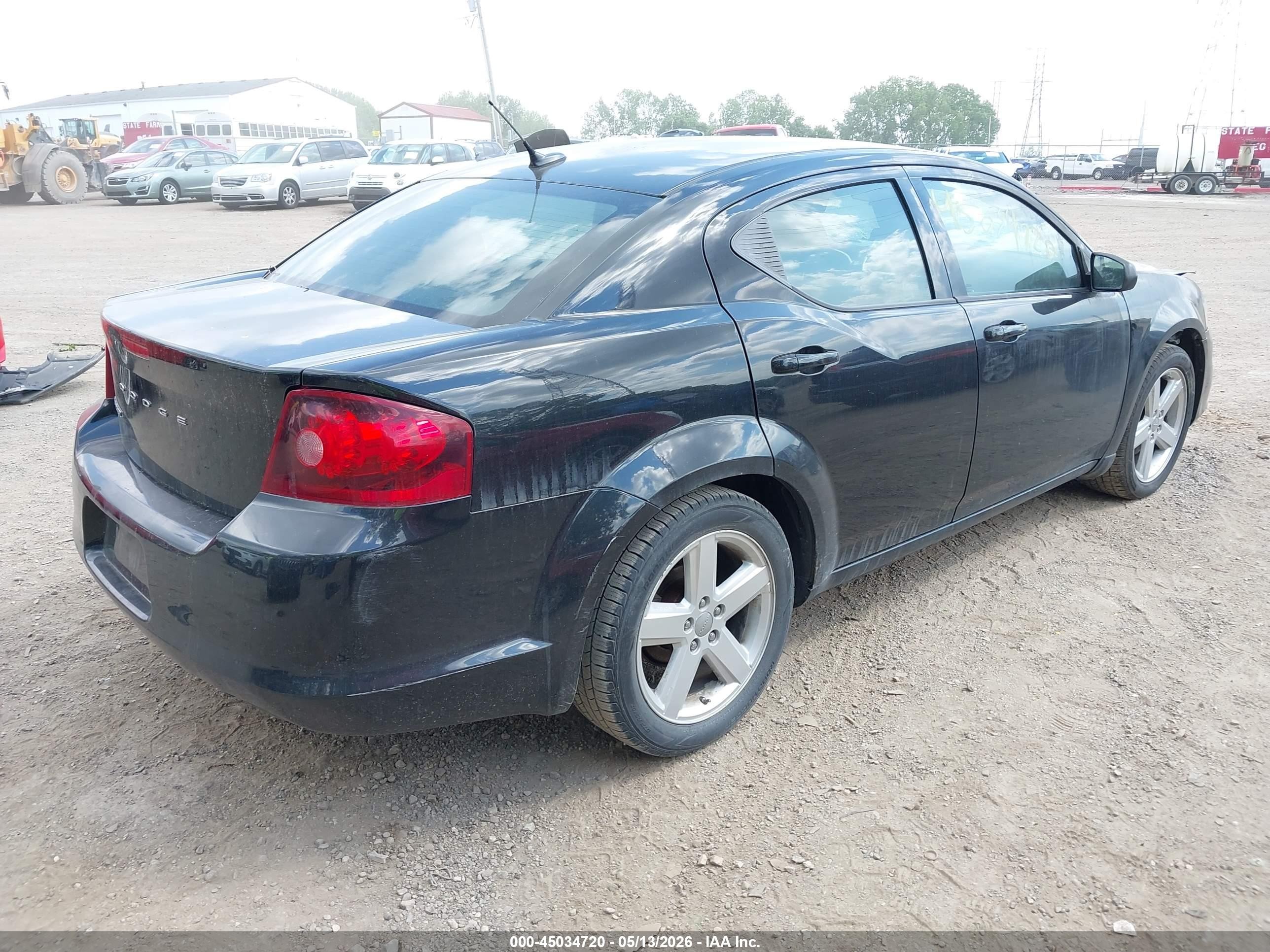 2013 Dodge Avenger Se Black vin: 1C3CDZAB1DN593919