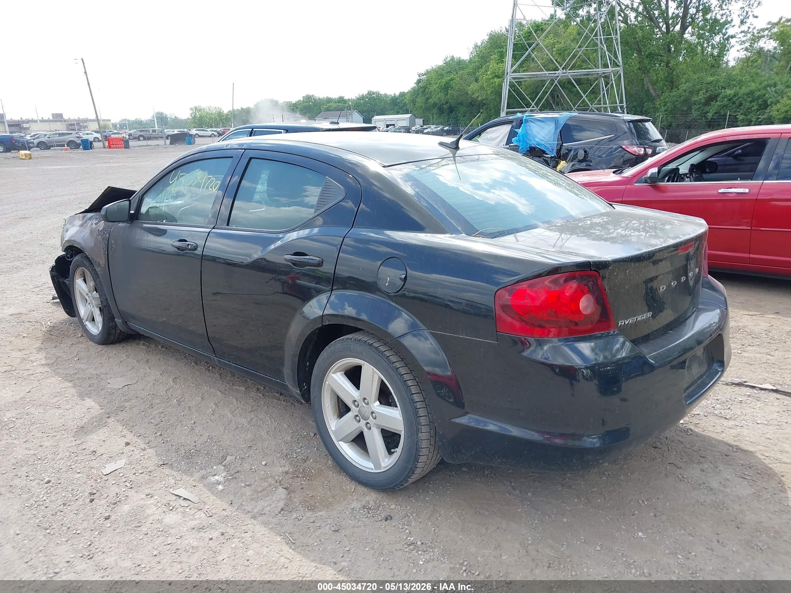 2013 Dodge Avenger Se Black vin: 1C3CDZAB1DN593919