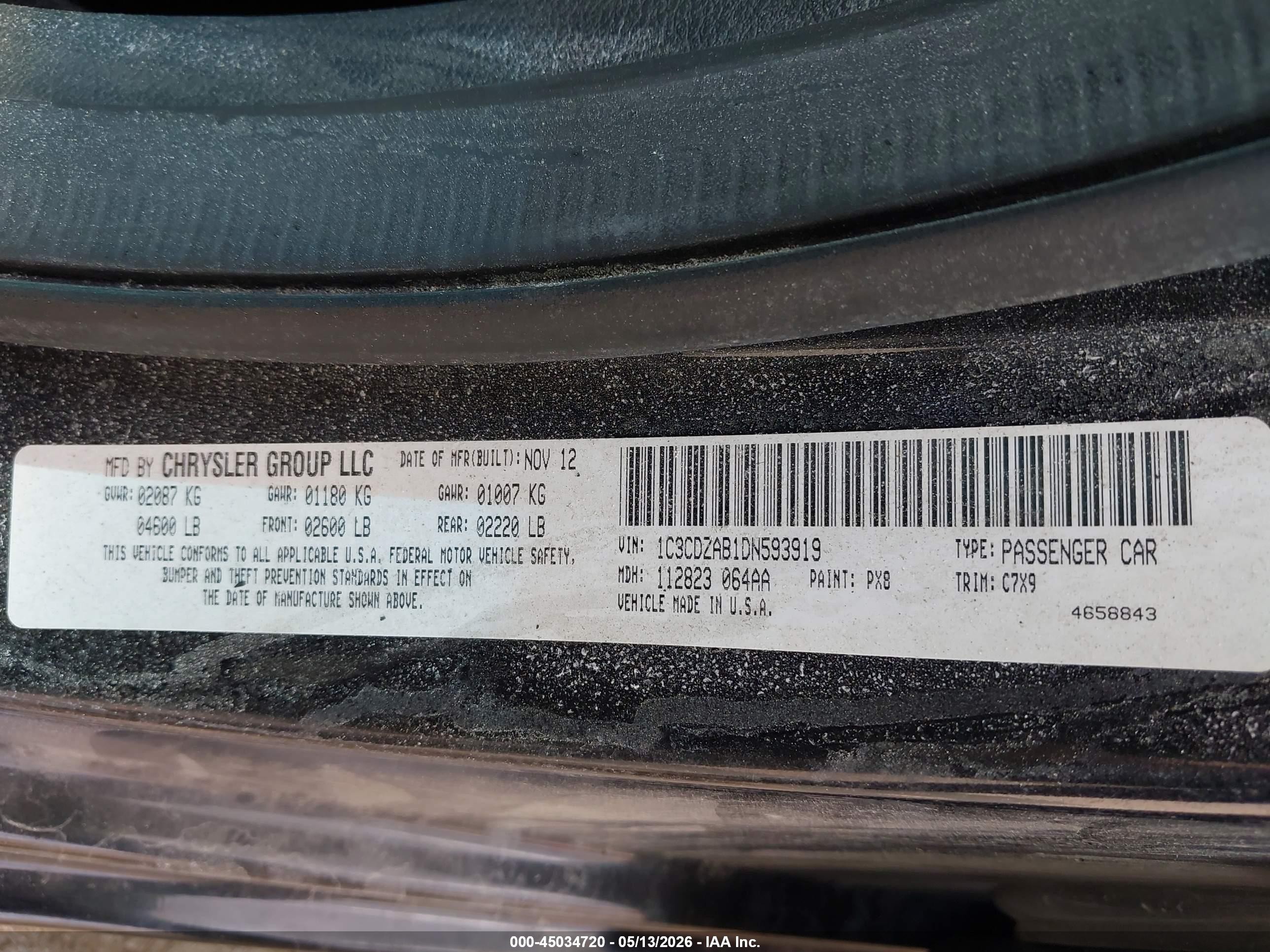 2013 Dodge Avenger Se Black vin: 1C3CDZAB1DN593919