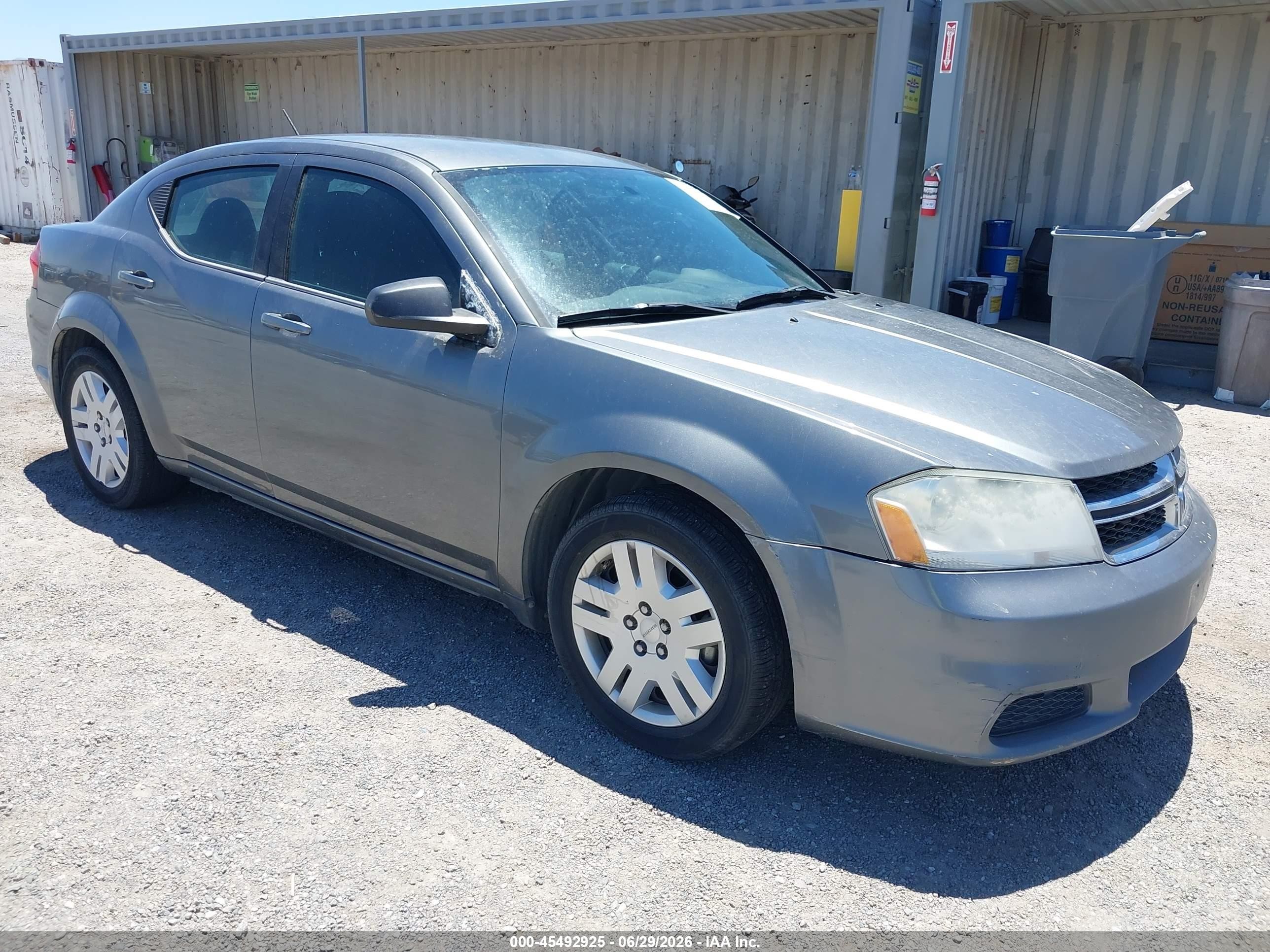 2013 Dodge Avenger Se Gray vin: 1C3CDZAB1DN594018
