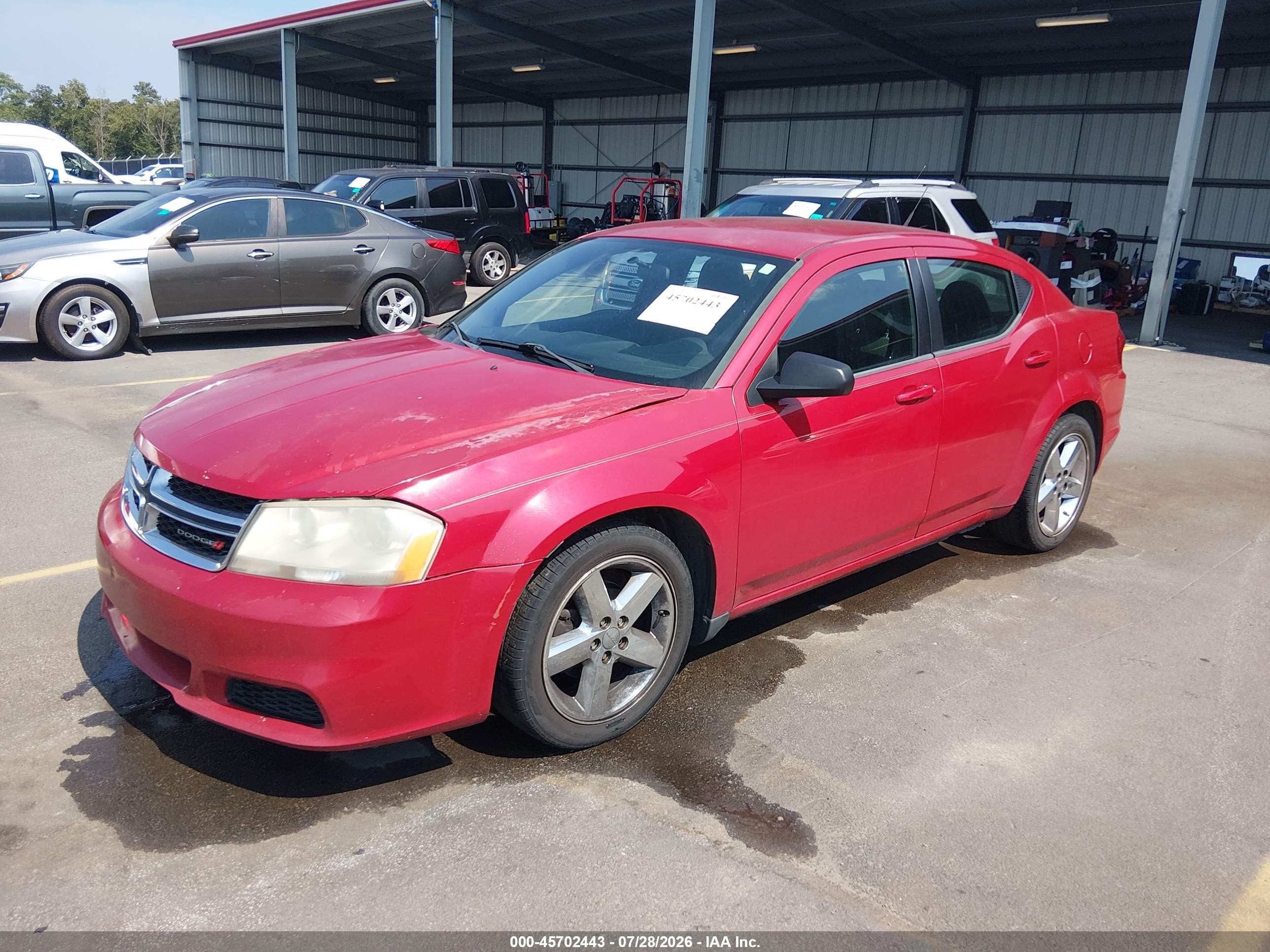 2013 Dodge Avenger Se Red vin: 1C3CDZAB1DN610752