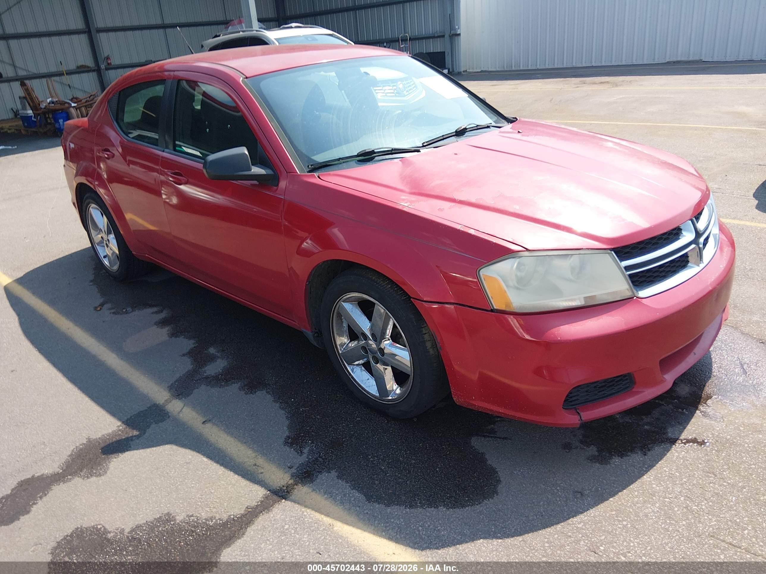 2013 Dodge Avenger Se Красный vin: 1C3CDZAB1DN610752