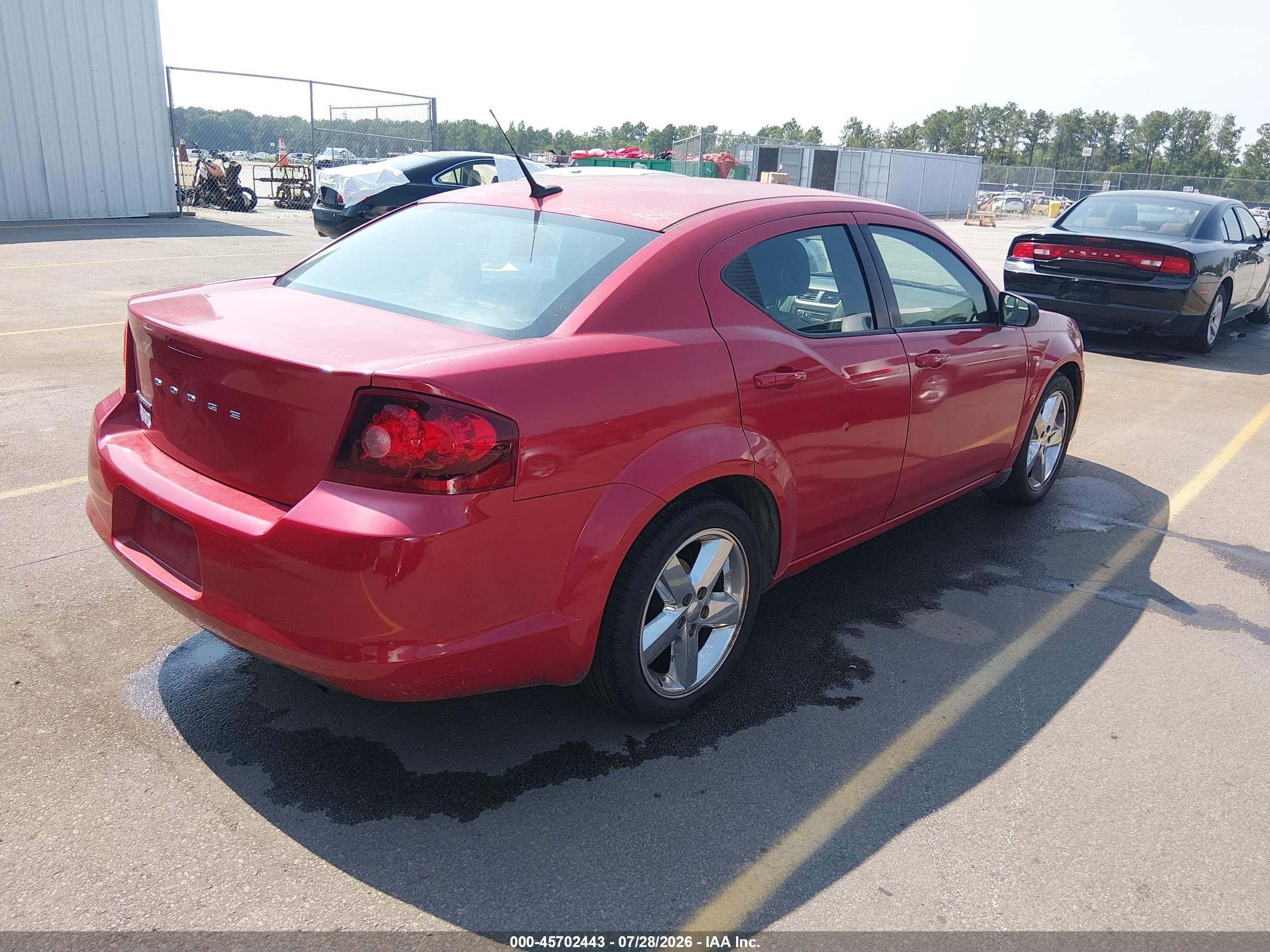 2013 Dodge Avenger Se Red vin: 1C3CDZAB1DN610752