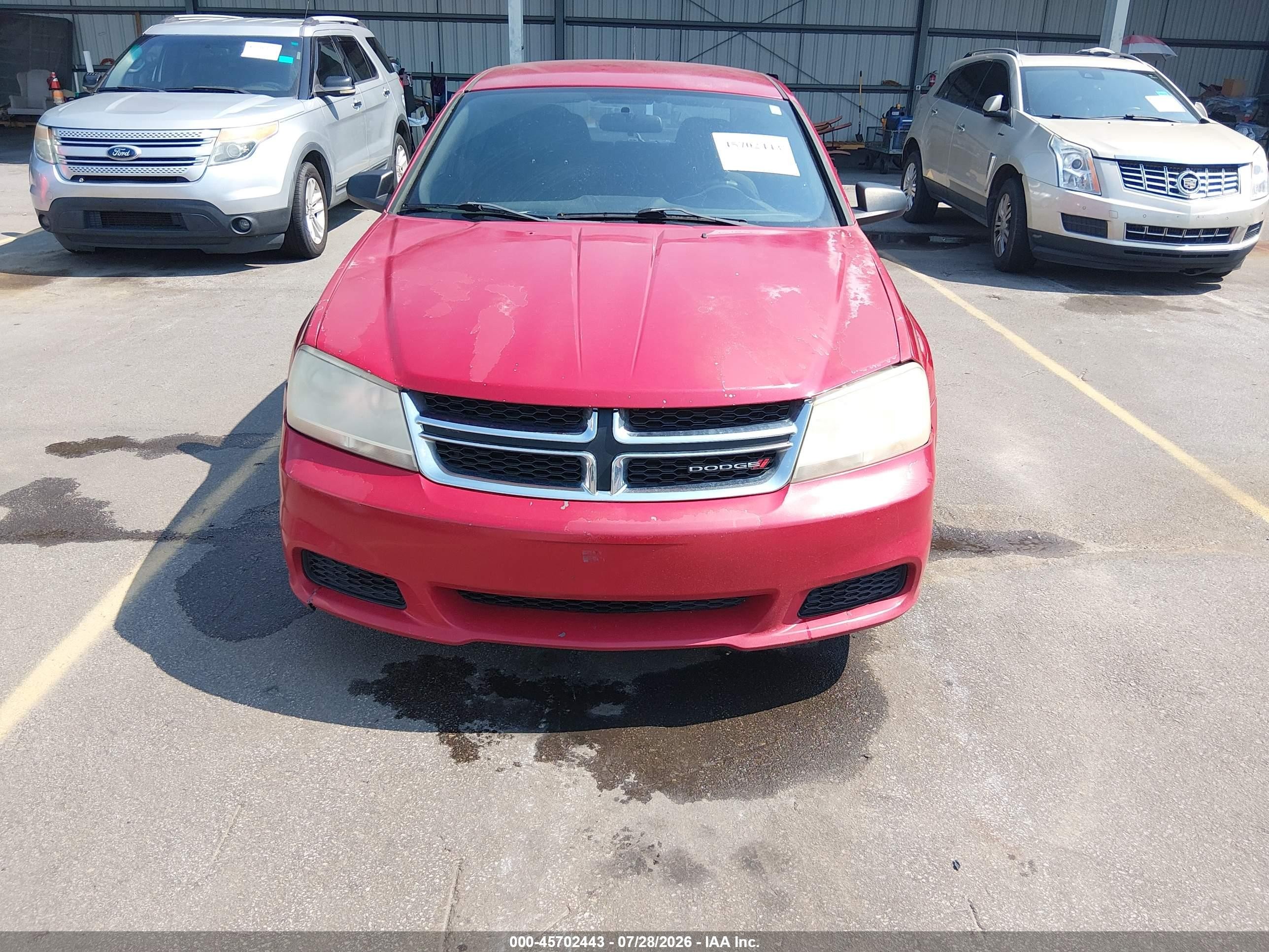 2013 Dodge Avenger Se Red vin: 1C3CDZAB1DN610752