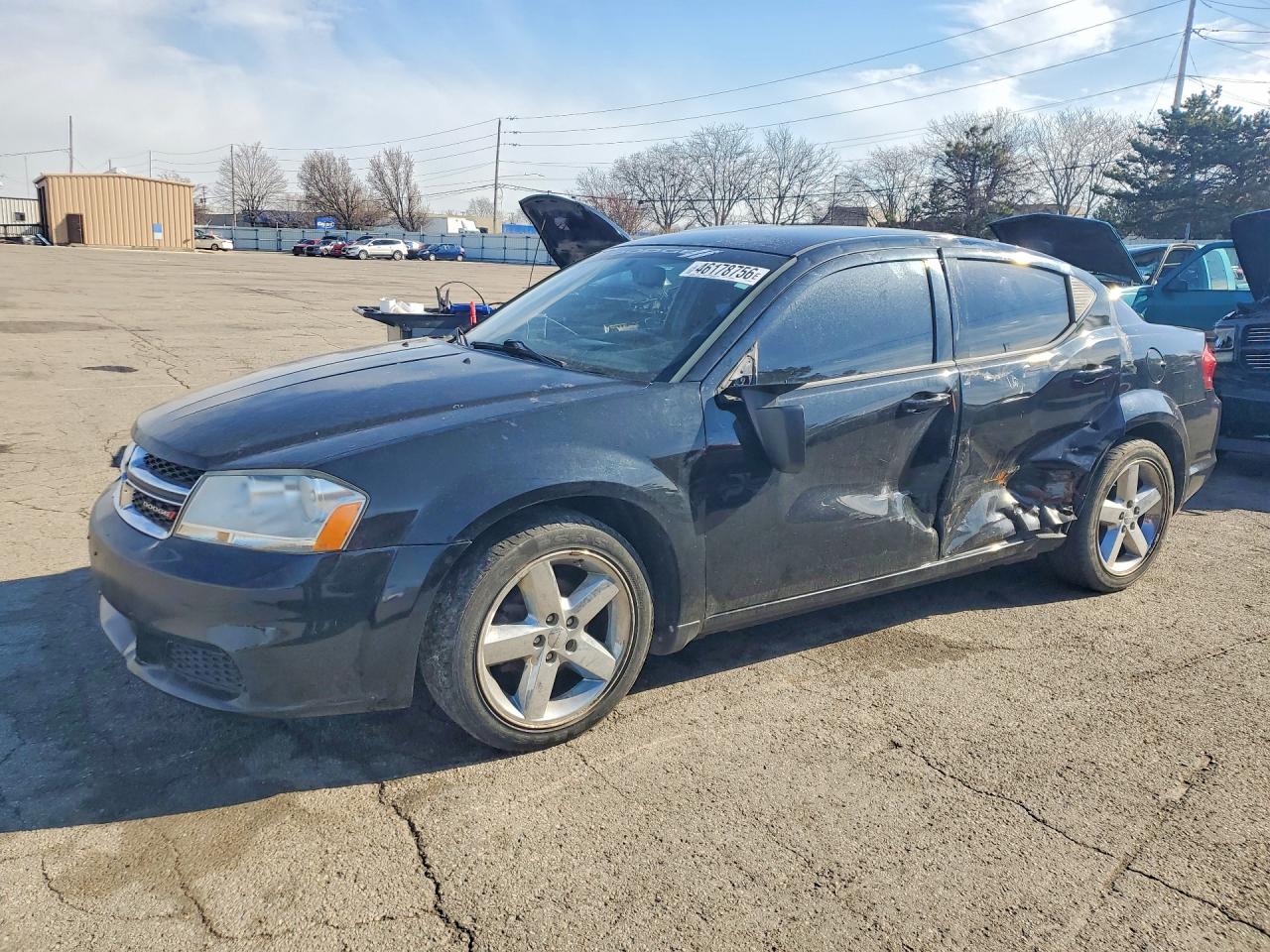 2013 Dodge Avenger Se Black vin: 1C3CDZAB1DN613912