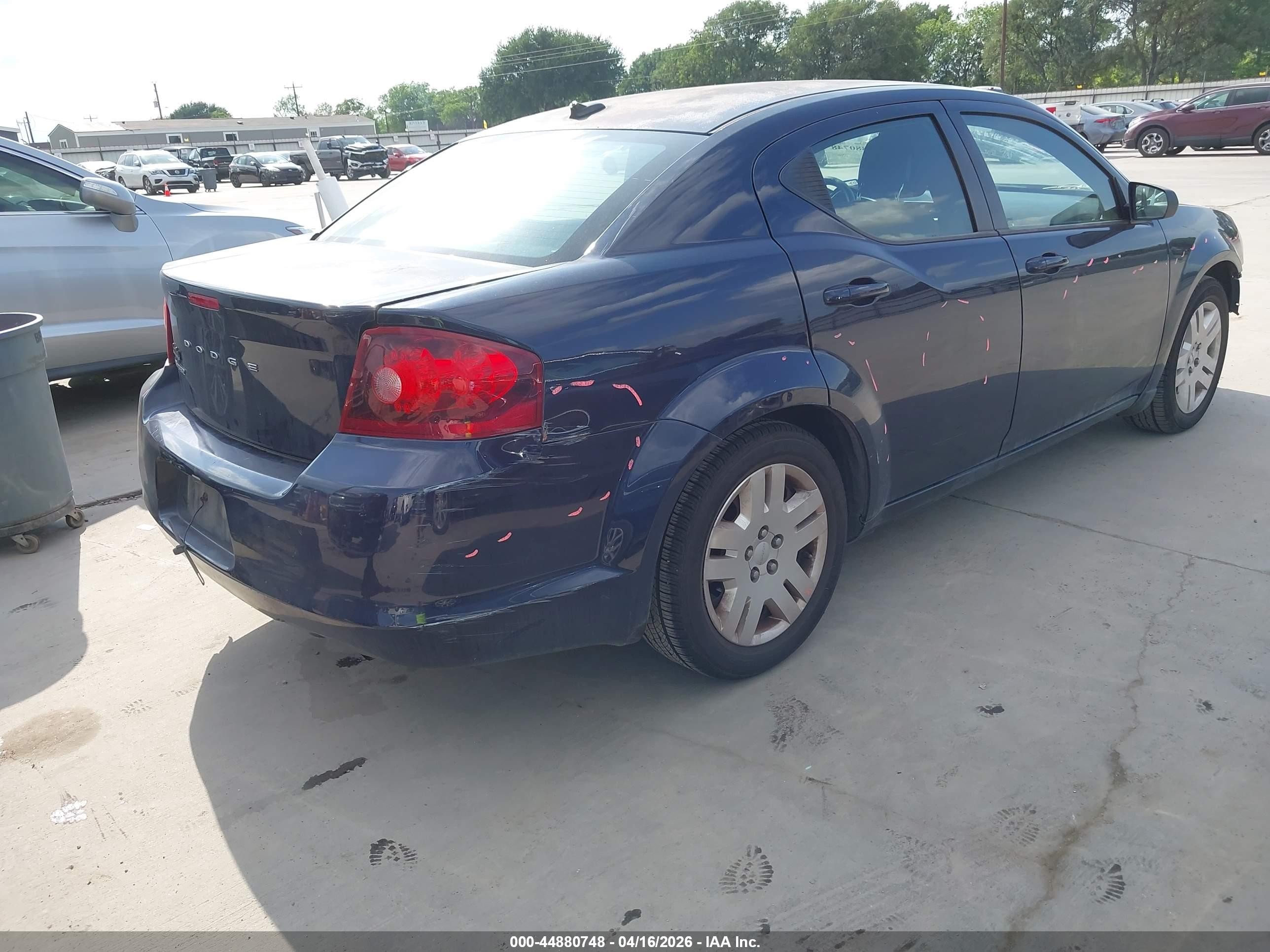 2013 Dodge Avenger Se Blue vin: 1C3CDZAB1DN616454