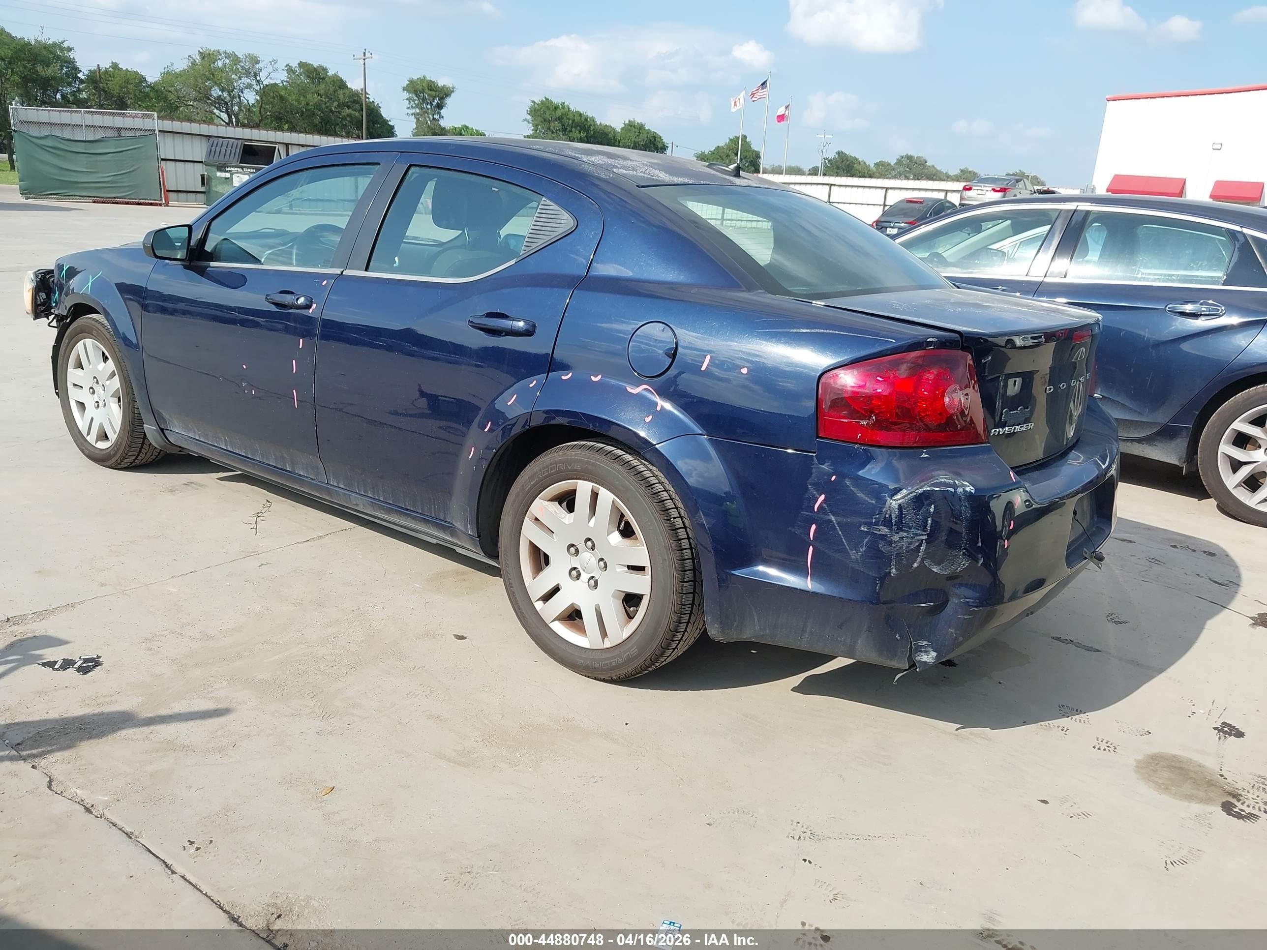 2013 Dodge Avenger Se Blue vin: 1C3CDZAB1DN616454