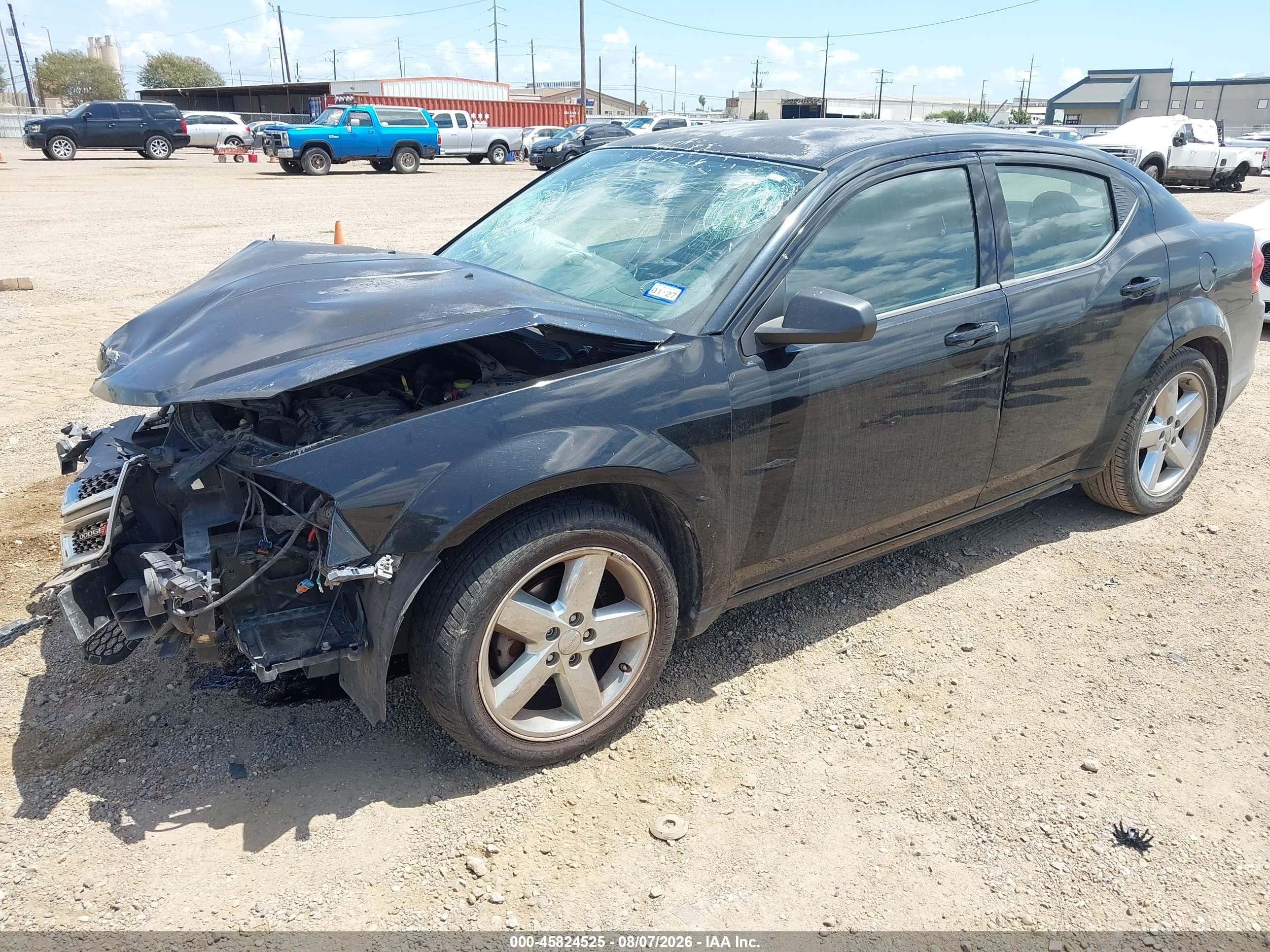 2013 Dodge Avenger Se Black vin: 1C3CDZAB1DN617698