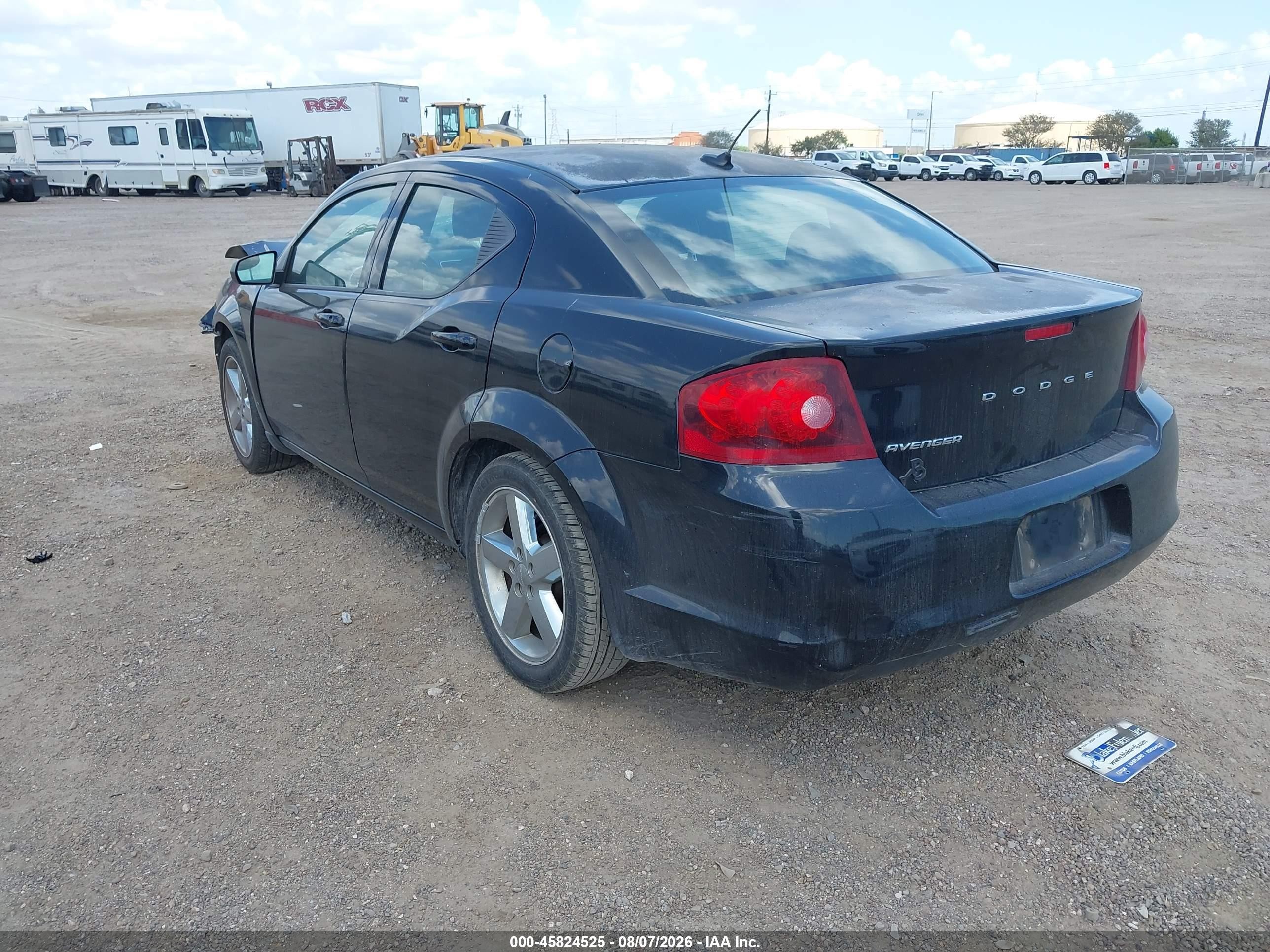 2013 Dodge Avenger Se Black vin: 1C3CDZAB1DN617698