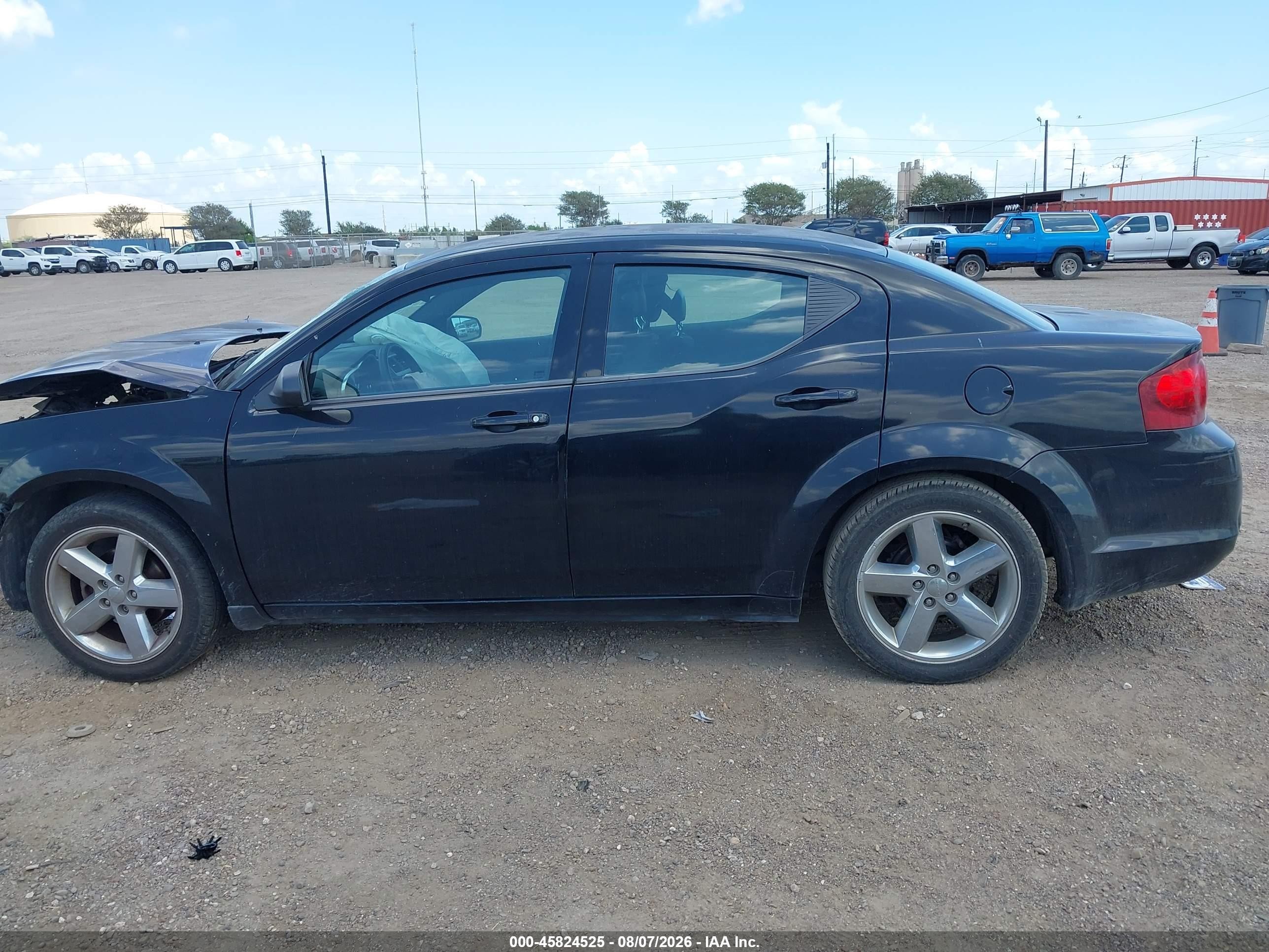 2013 Dodge Avenger Se Black vin: 1C3CDZAB1DN617698