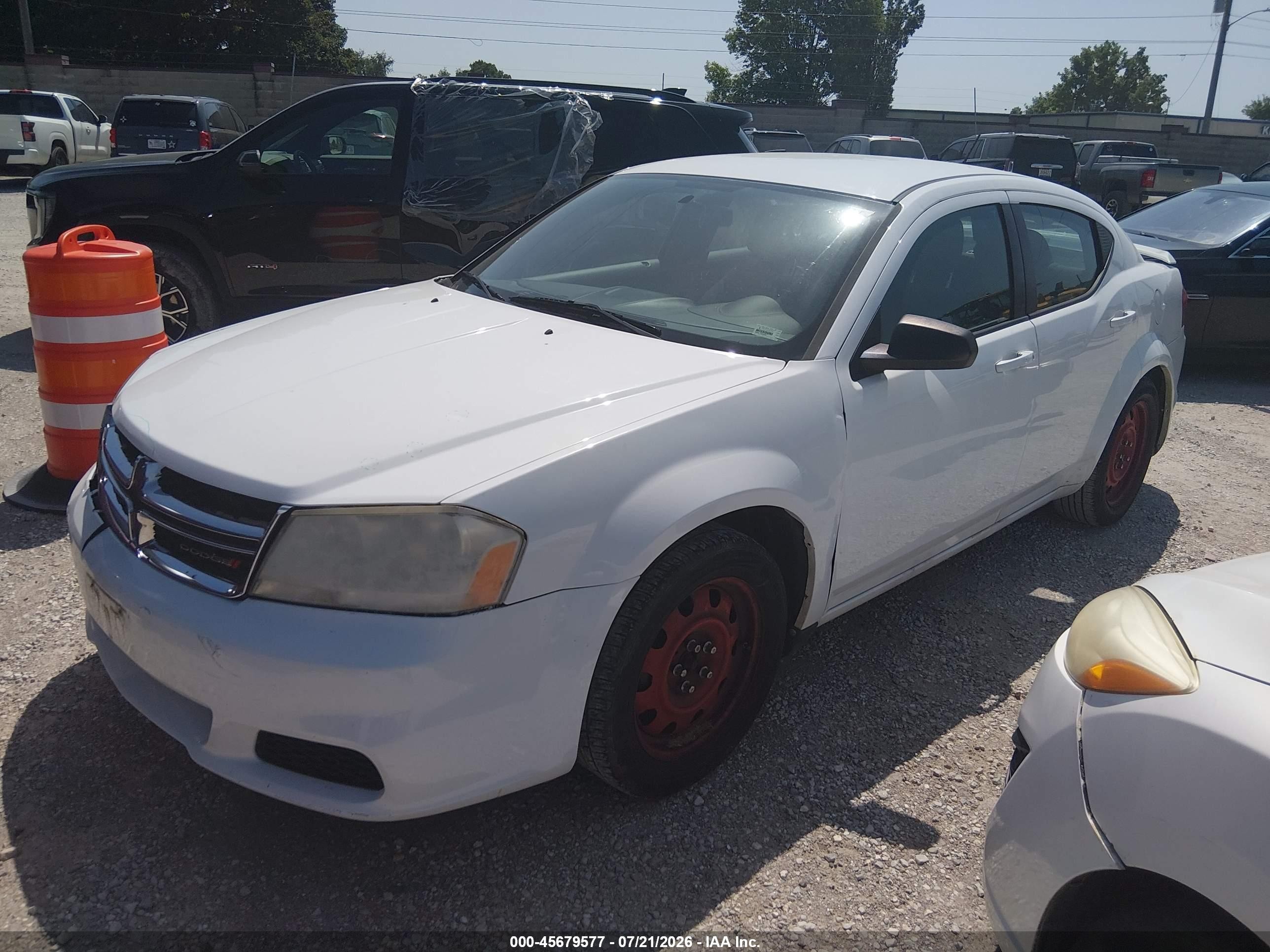 2013 Dodge Avenger Se White vin: 1C3CDZAB1DN627289