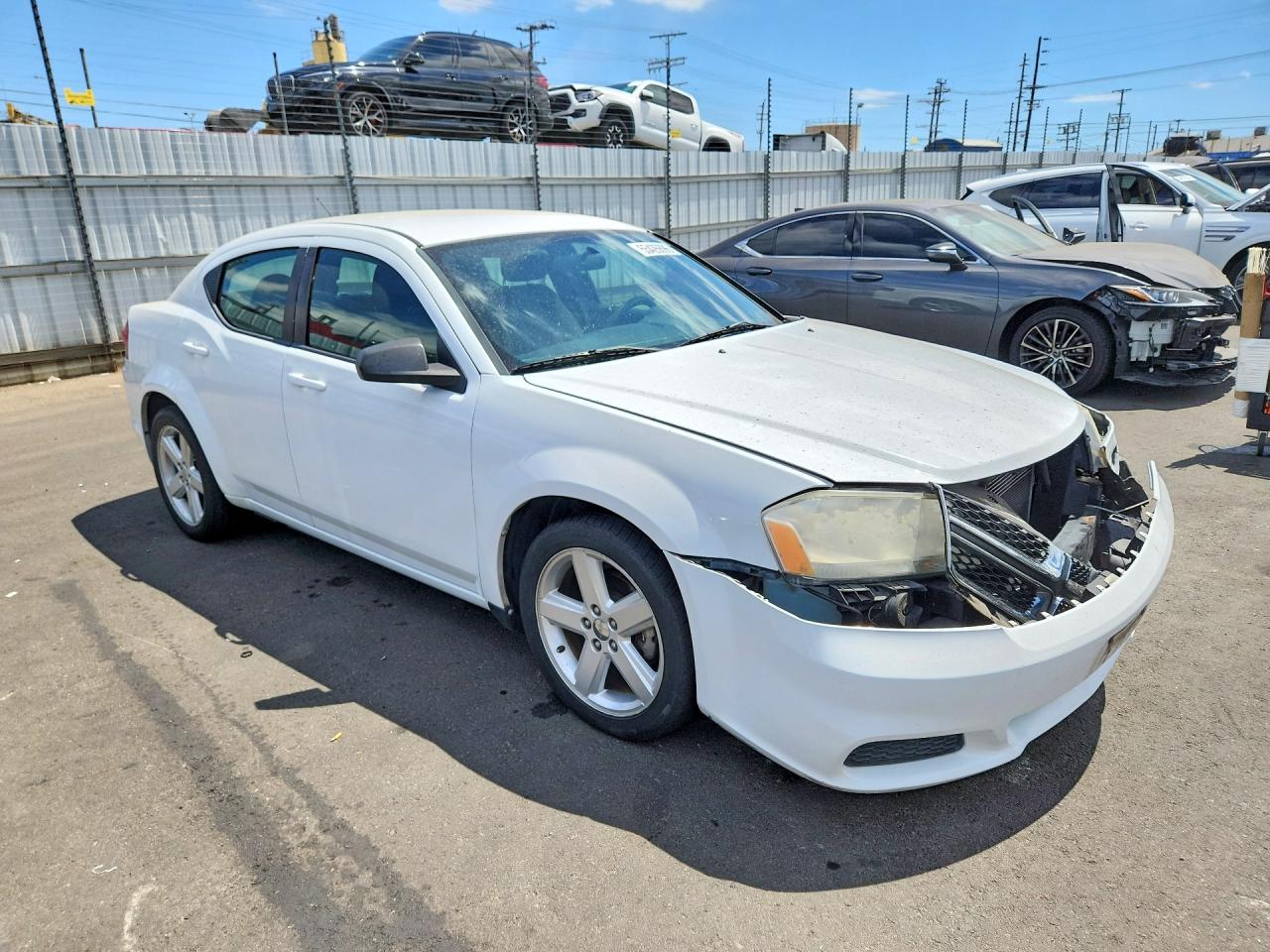 2013 Dodge Avenger Se White vin: 1C3CDZAB1DN645338