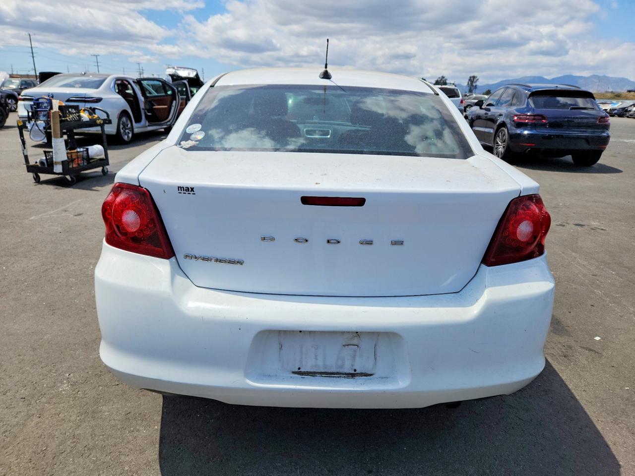 2013 Dodge Avenger Se White vin: 1C3CDZAB1DN645338