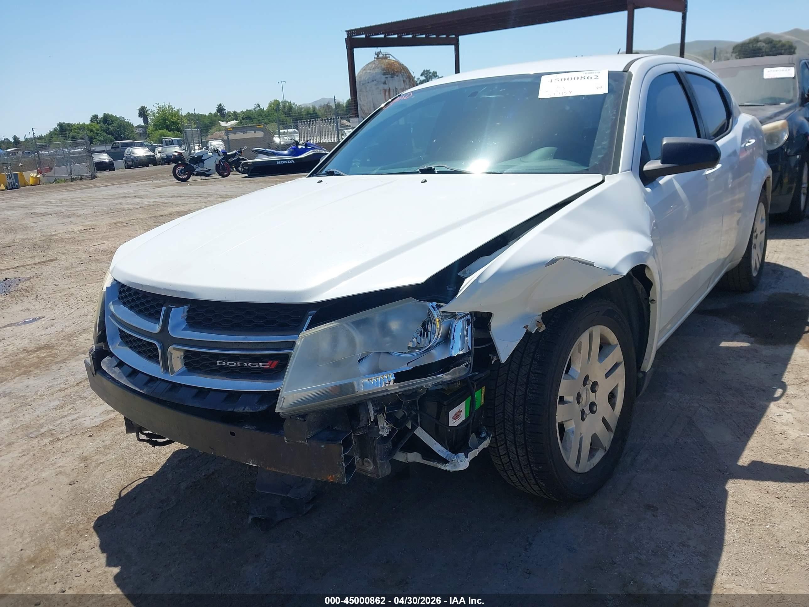 2013 Dodge Avenger Se White vin: 1C3CDZAB1DN653827