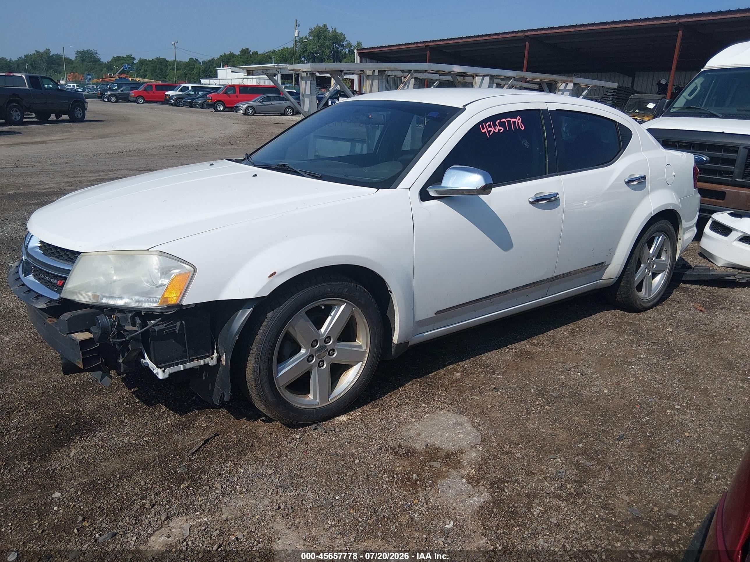 2013 Dodge Avenger Se White vin: 1C3CDZAB1DN662379
