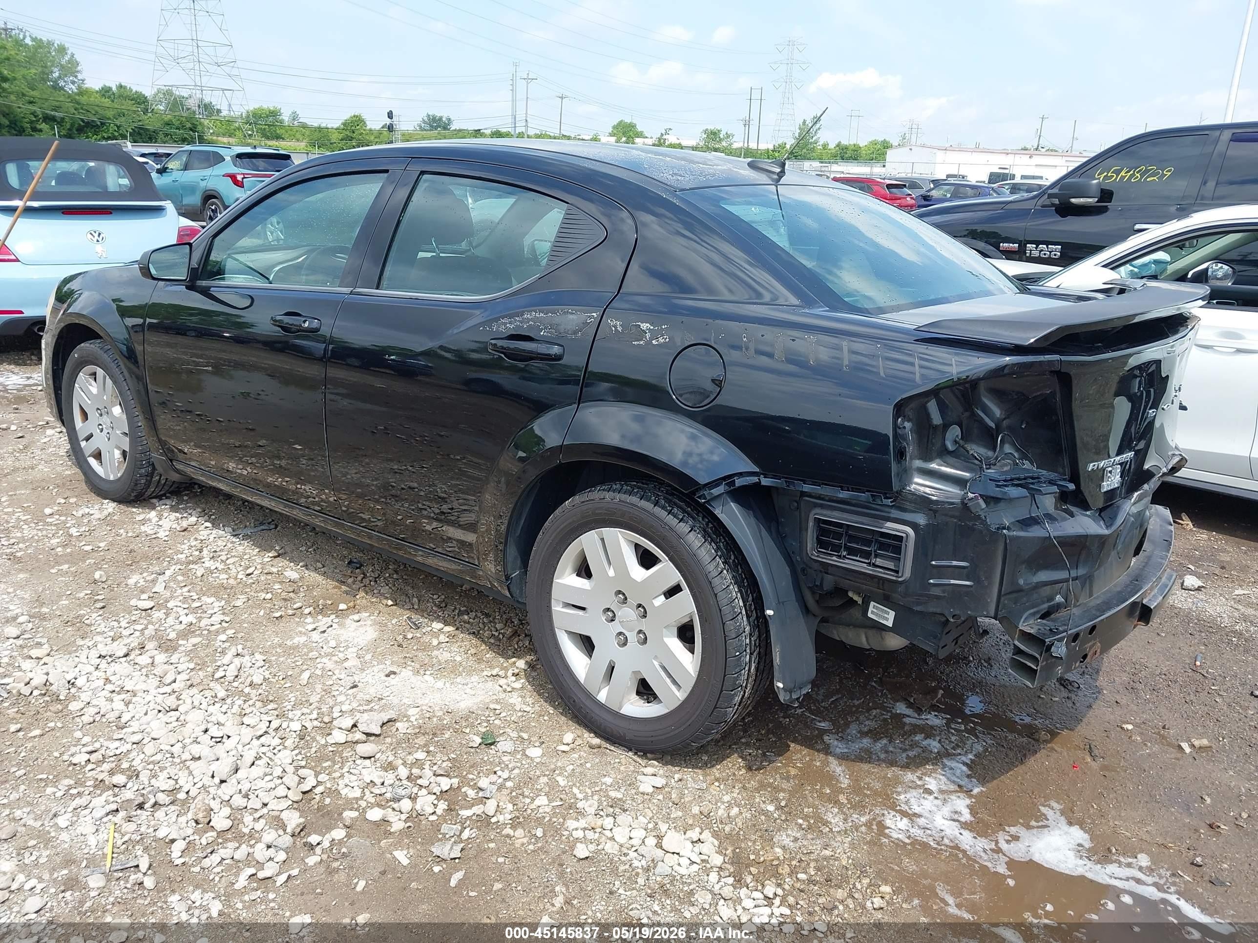 2014 Dodge Avenger Se Black vin: 1C3CDZAB1EN113668