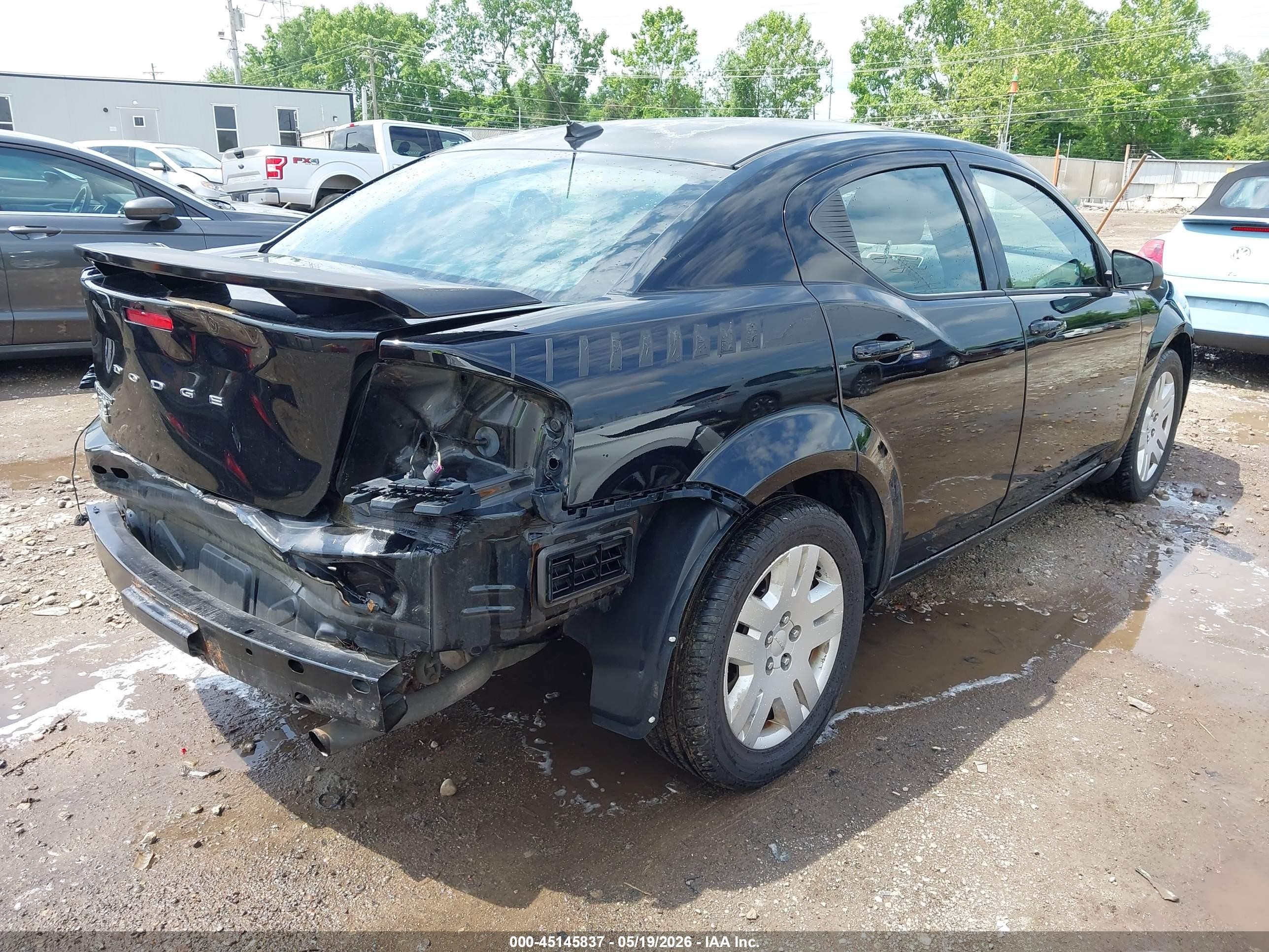 2014 Dodge Avenger Se Black vin: 1C3CDZAB1EN113668
