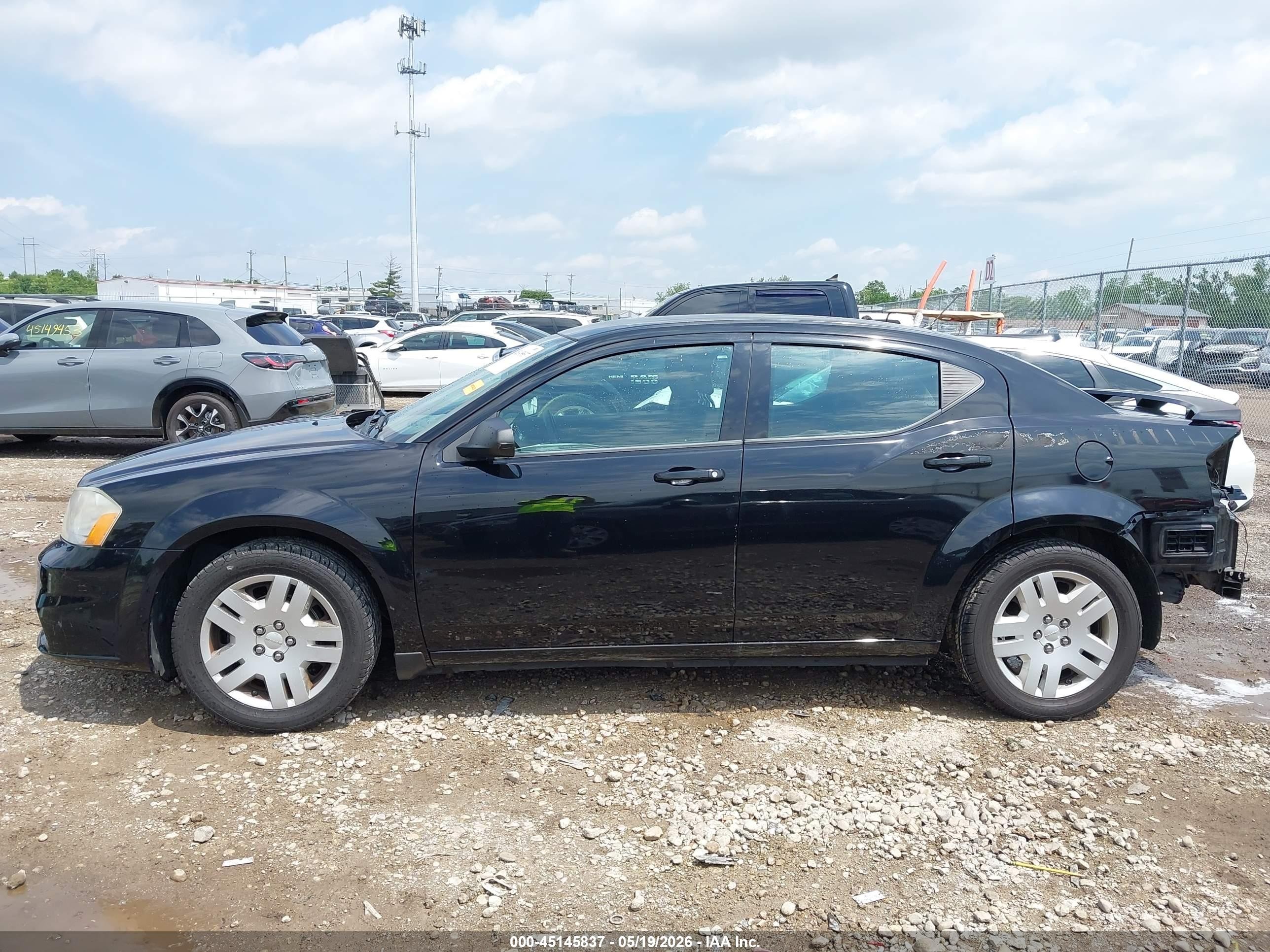 2014 Dodge Avenger Se Black vin: 1C3CDZAB1EN113668