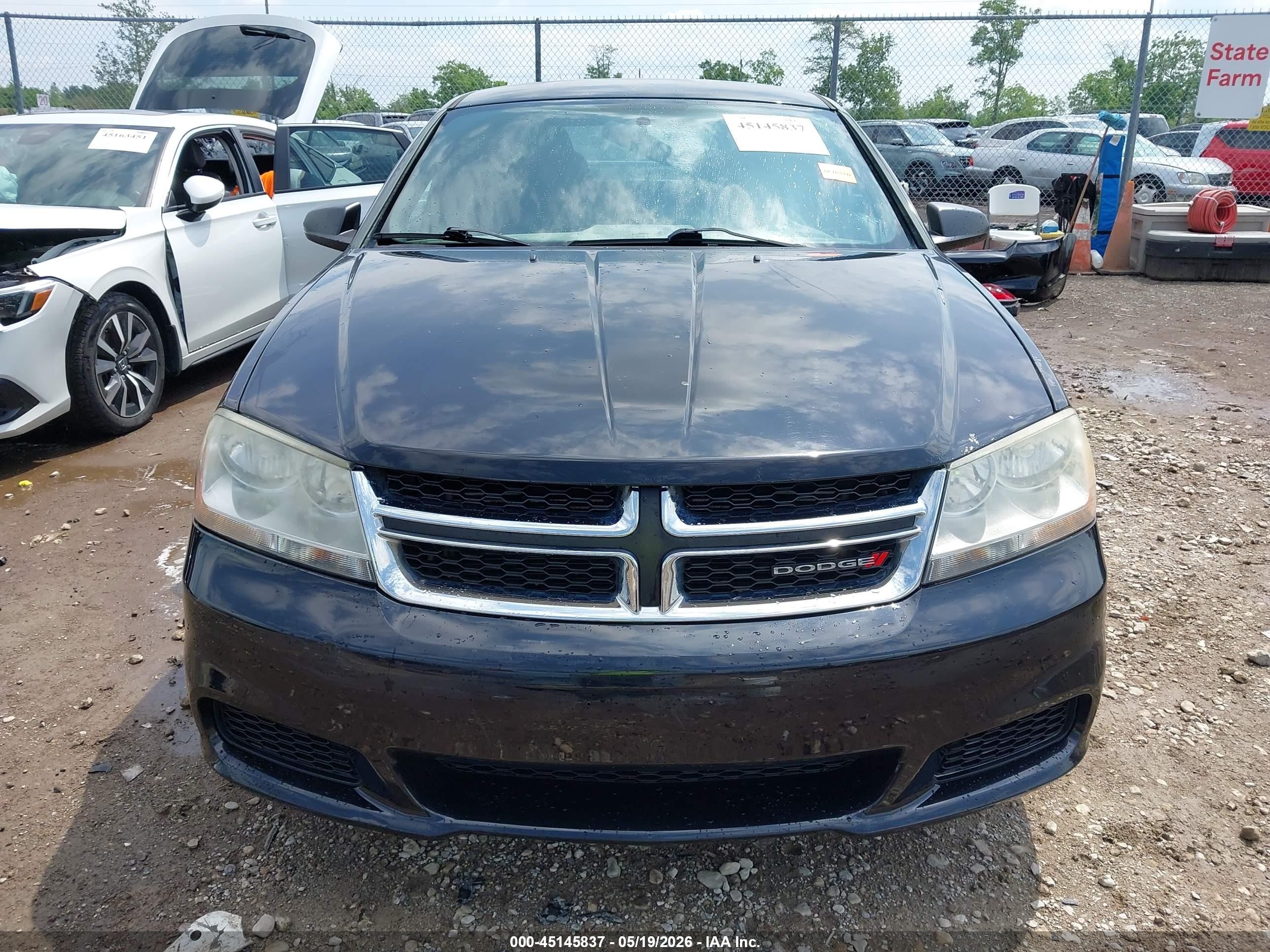 2014 Dodge Avenger Se Black vin: 1C3CDZAB1EN113668