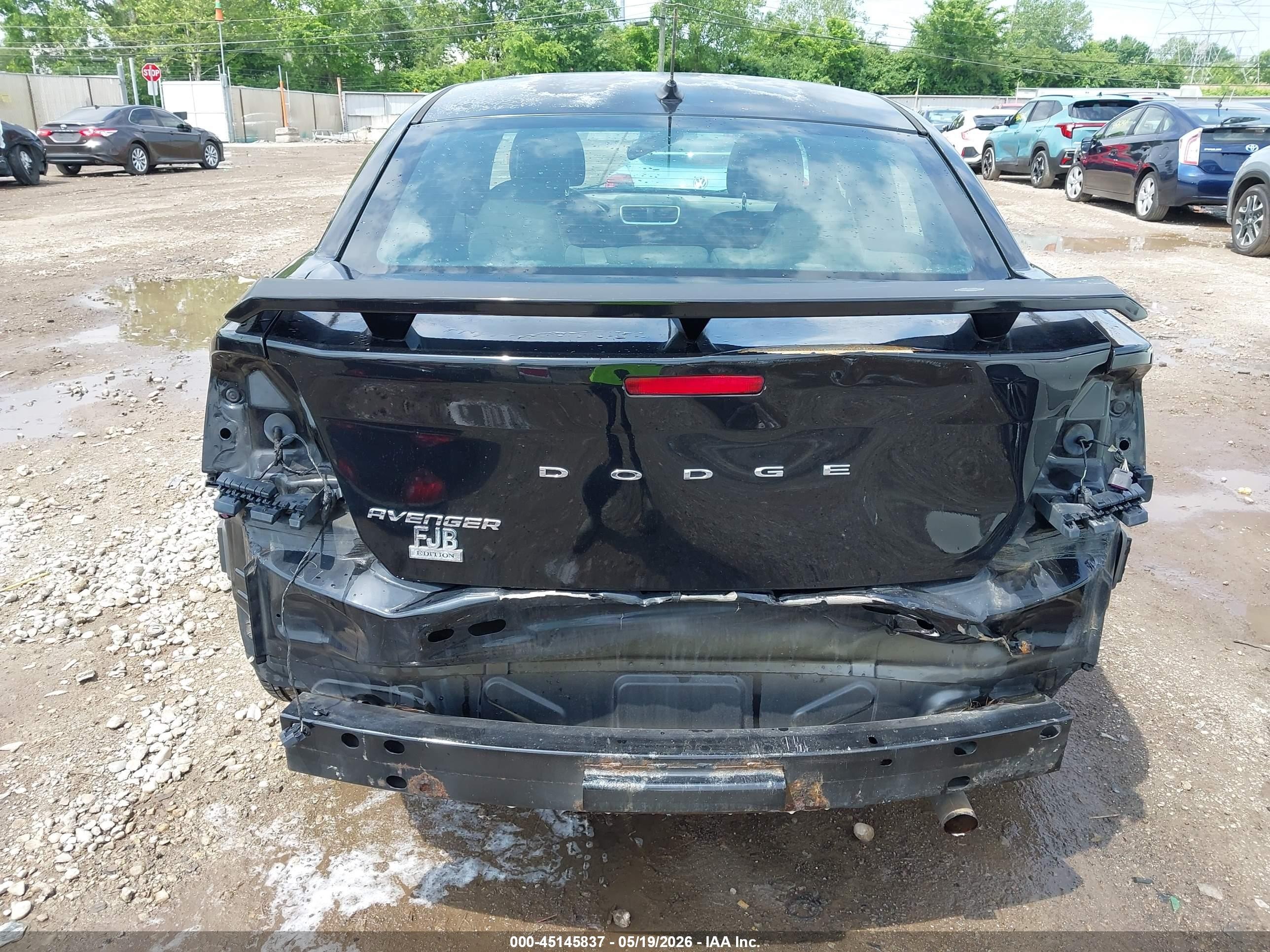 2014 Dodge Avenger Se Black vin: 1C3CDZAB1EN113668