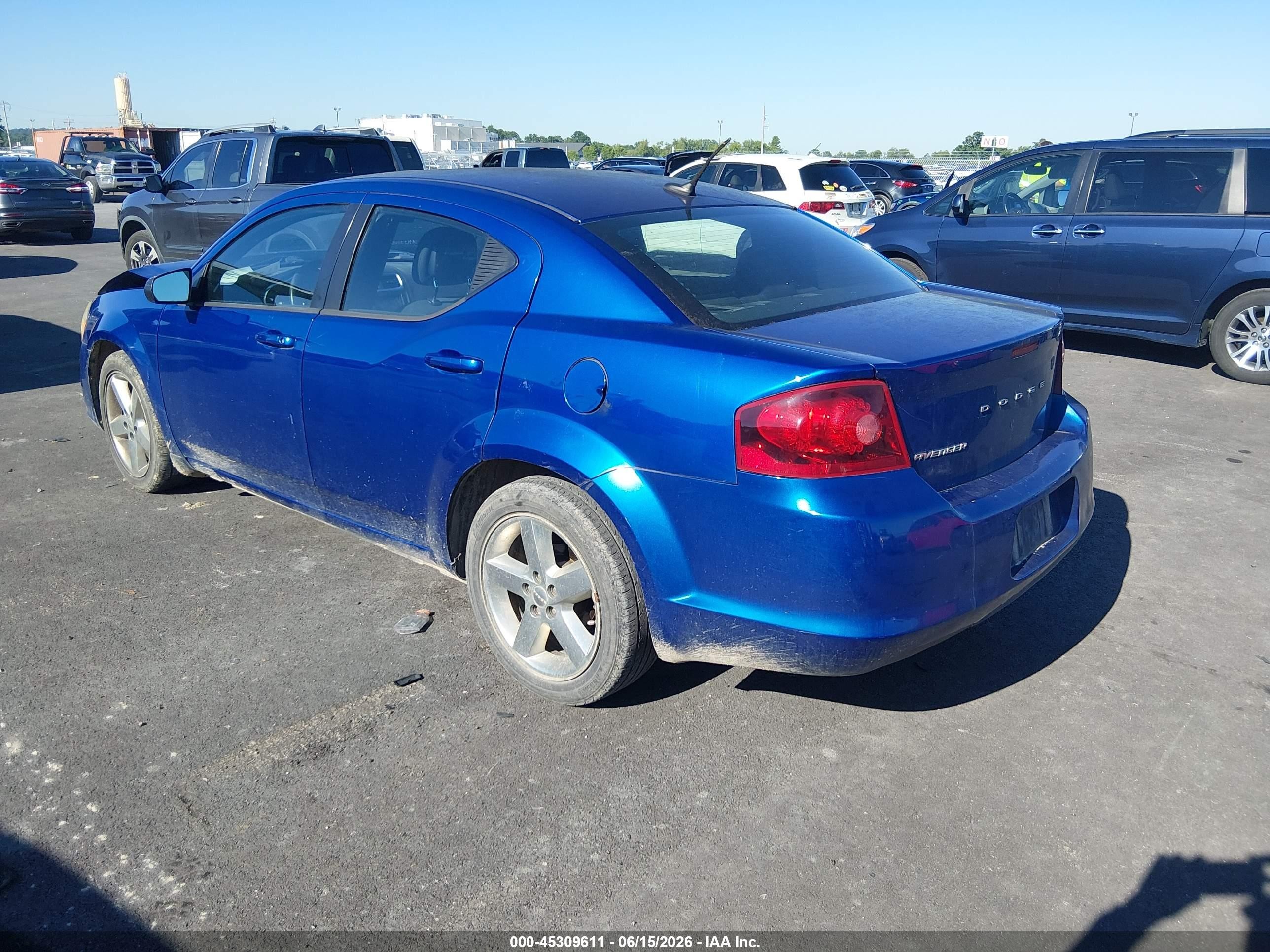2014 Dodge Avenger Se Blue vin: 1C3CDZAB1EN129157