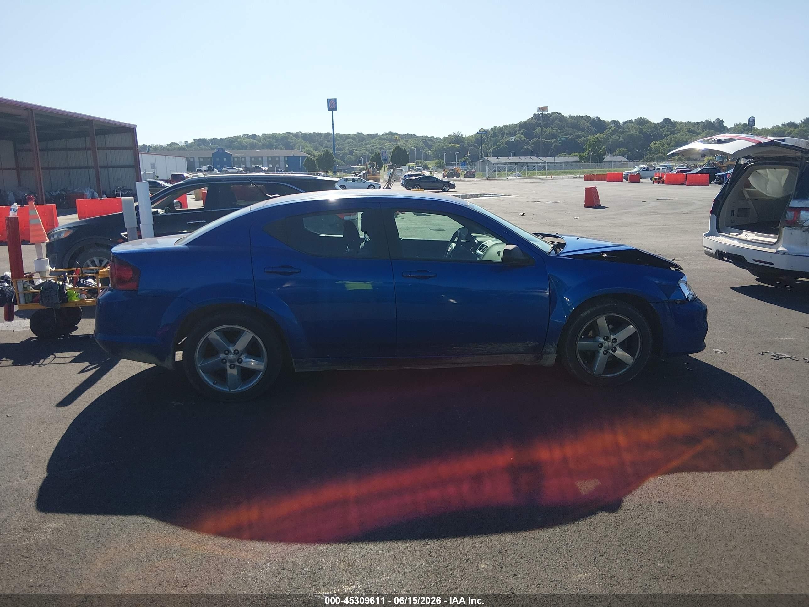 2014 Dodge Avenger Se Blue vin: 1C3CDZAB1EN129157
