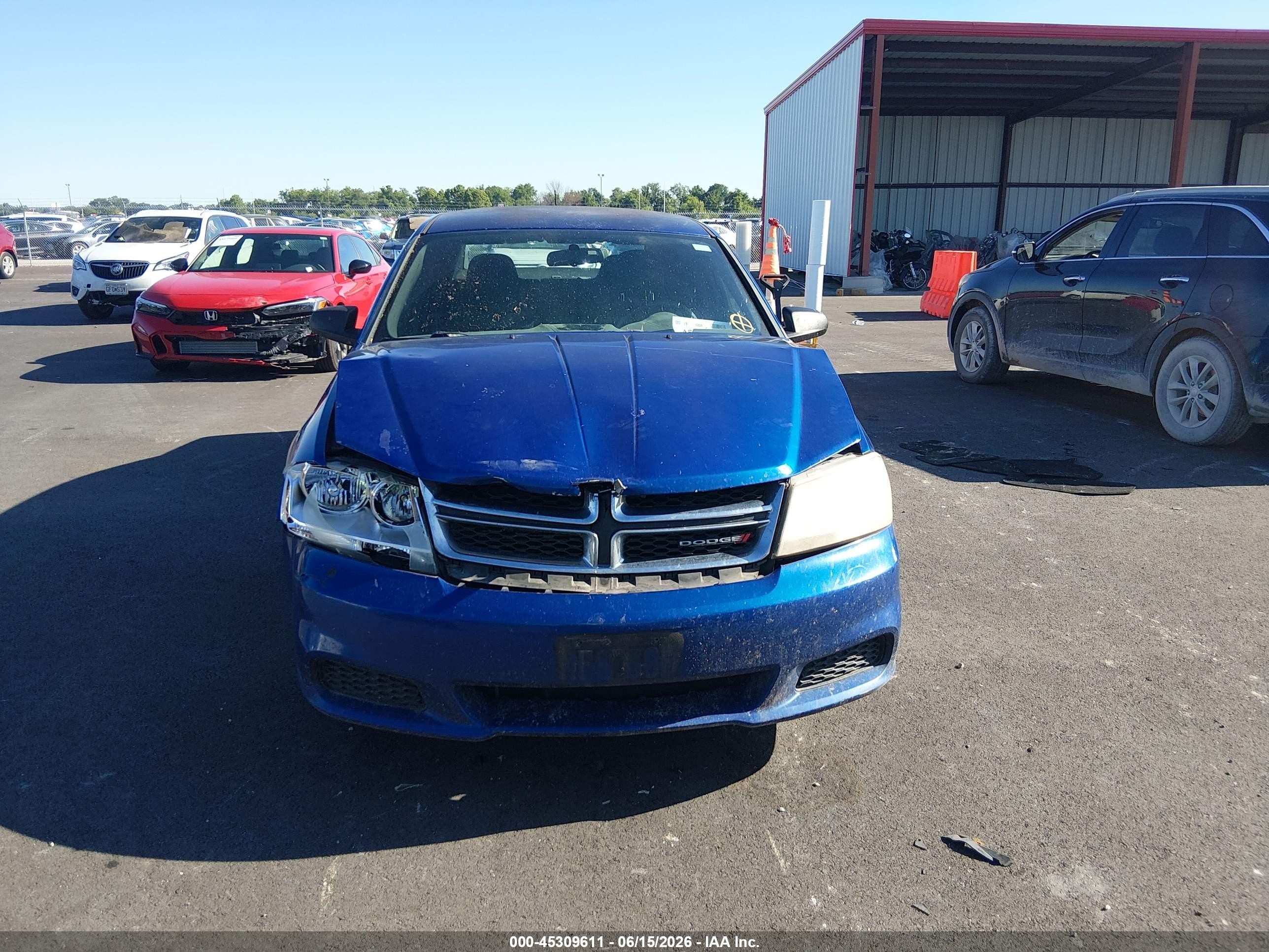 2014 Dodge Avenger Se Blue vin: 1C3CDZAB1EN129157