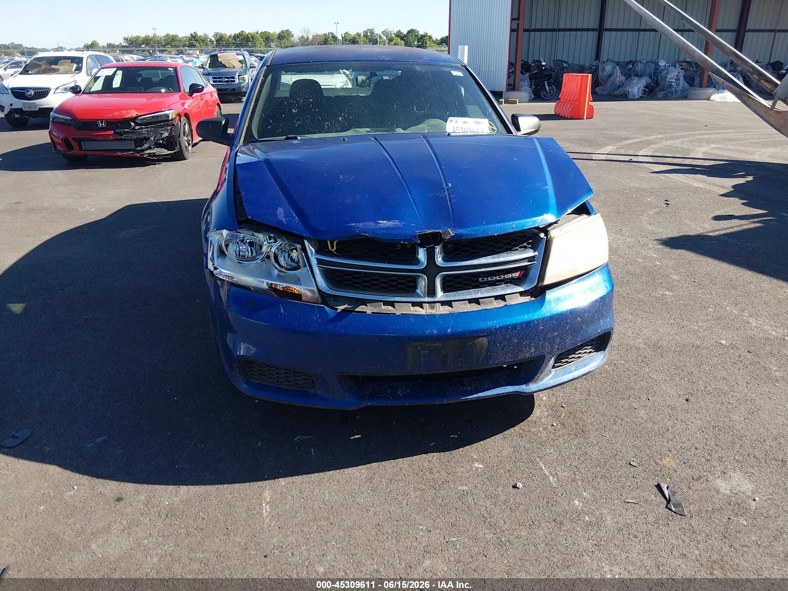2014 Dodge Avenger Se Blue vin: 1C3CDZAB1EN129157