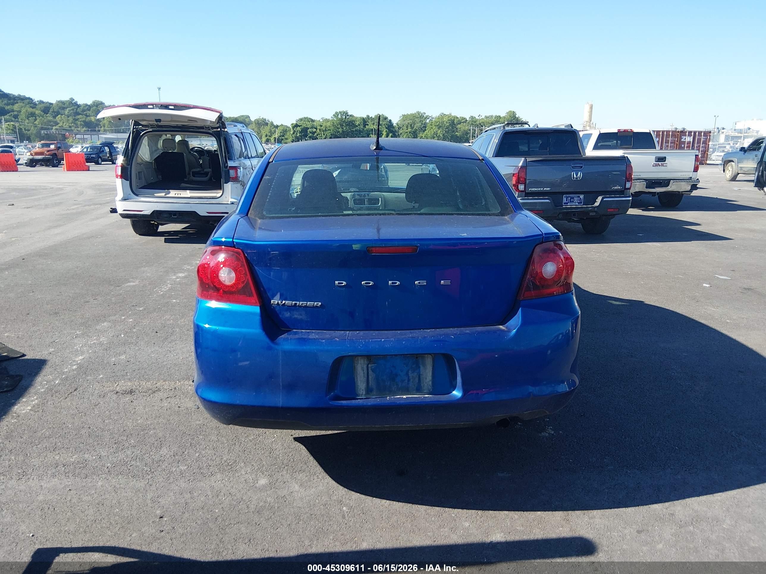 2014 Dodge Avenger Se Blue vin: 1C3CDZAB1EN129157