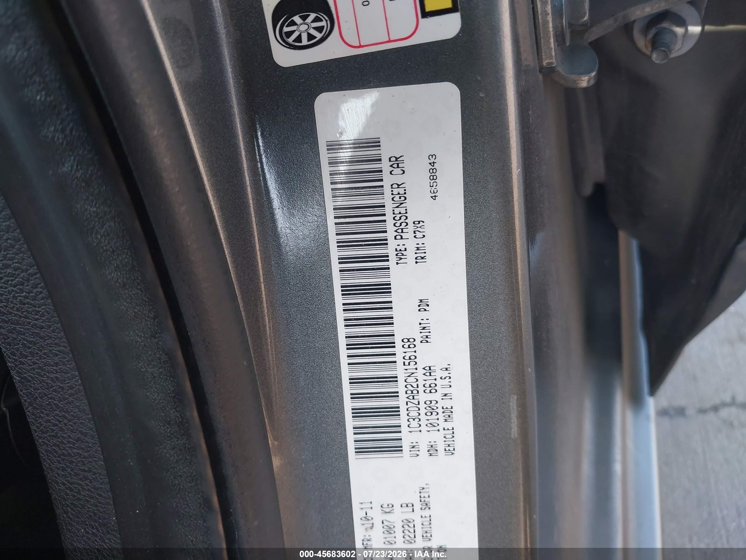 2012 Dodge Avenger Se Gray vin: 1C3CDZAB2CN156168