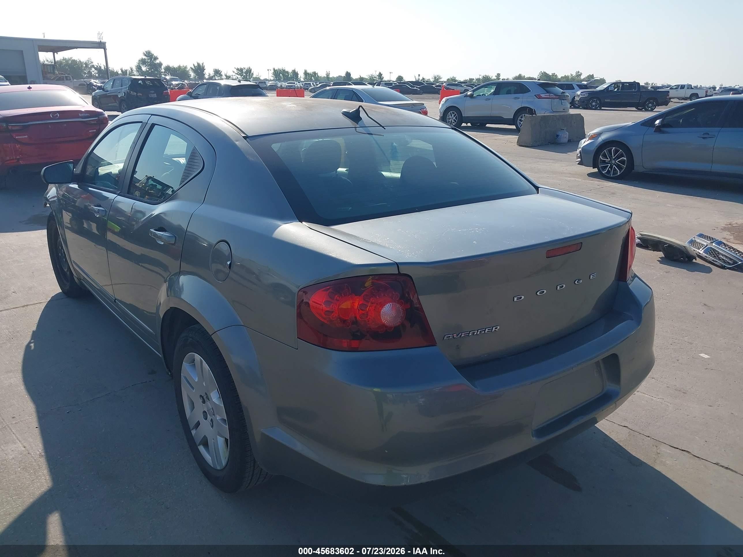 2012 Dodge Avenger Se Gray vin: 1C3CDZAB2CN156168