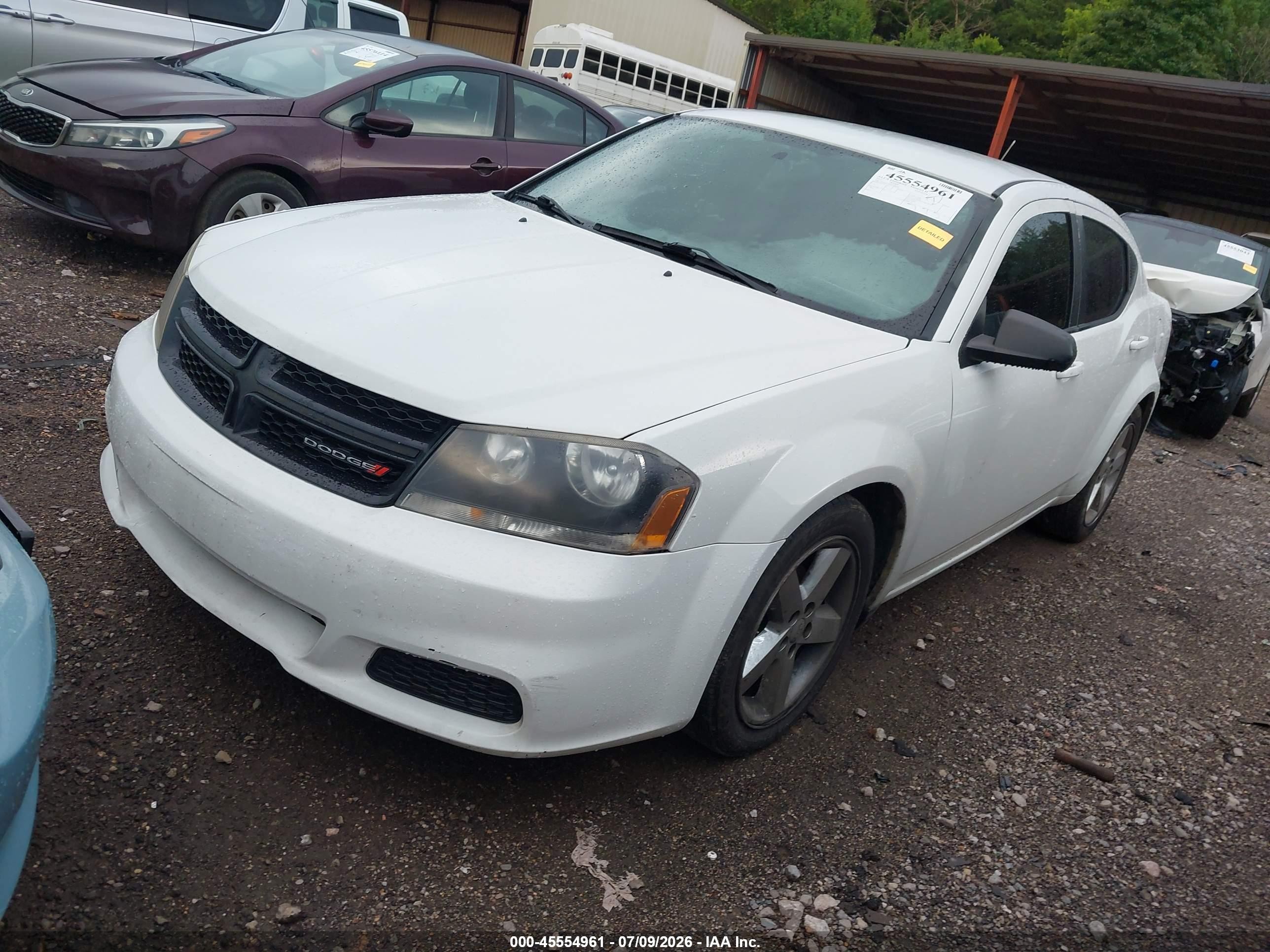 2012 Dodge Avenger Se White vin: 1C3CDZAB2CN158549