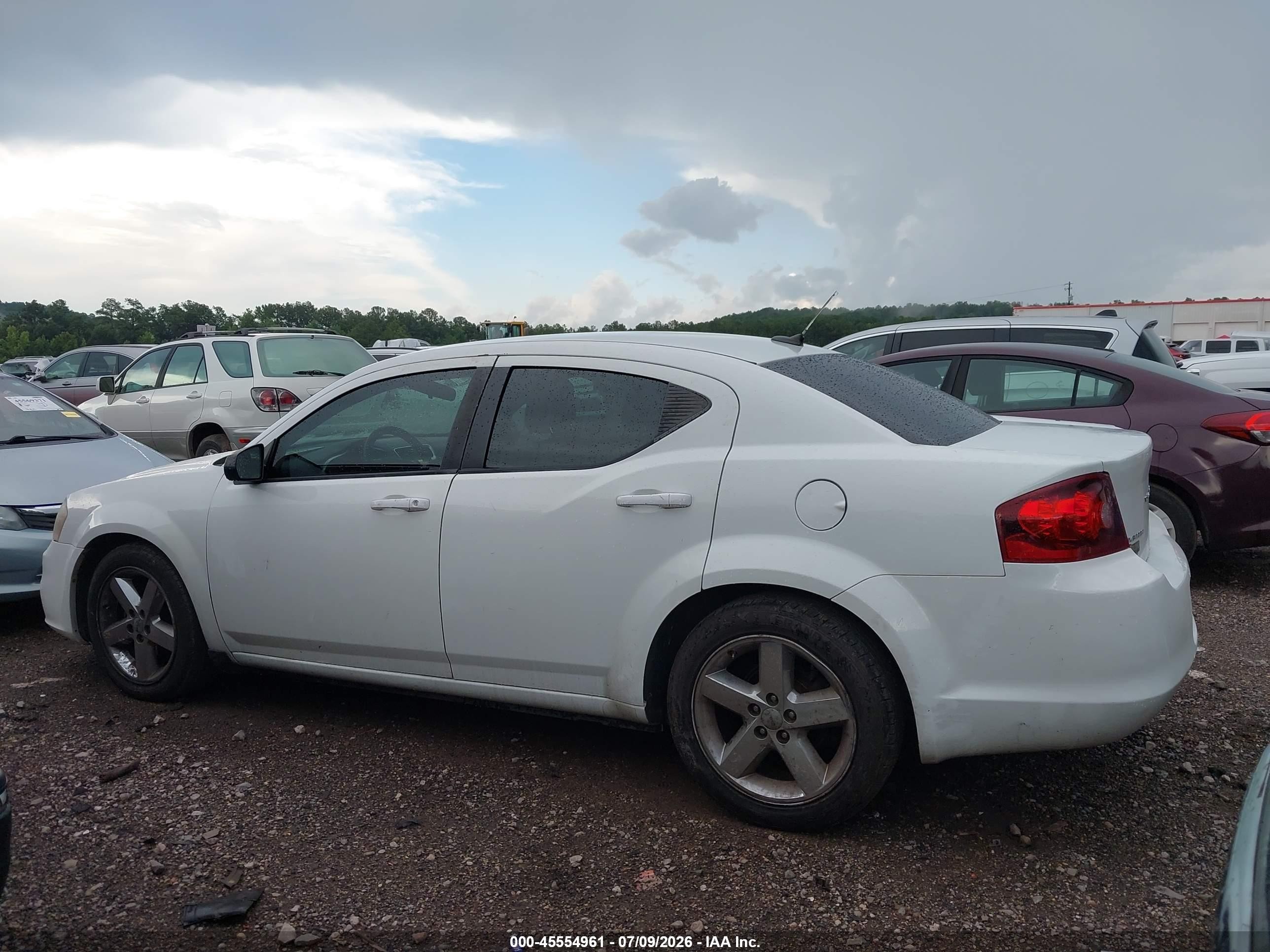 2012 Dodge Avenger Se White vin: 1C3CDZAB2CN158549