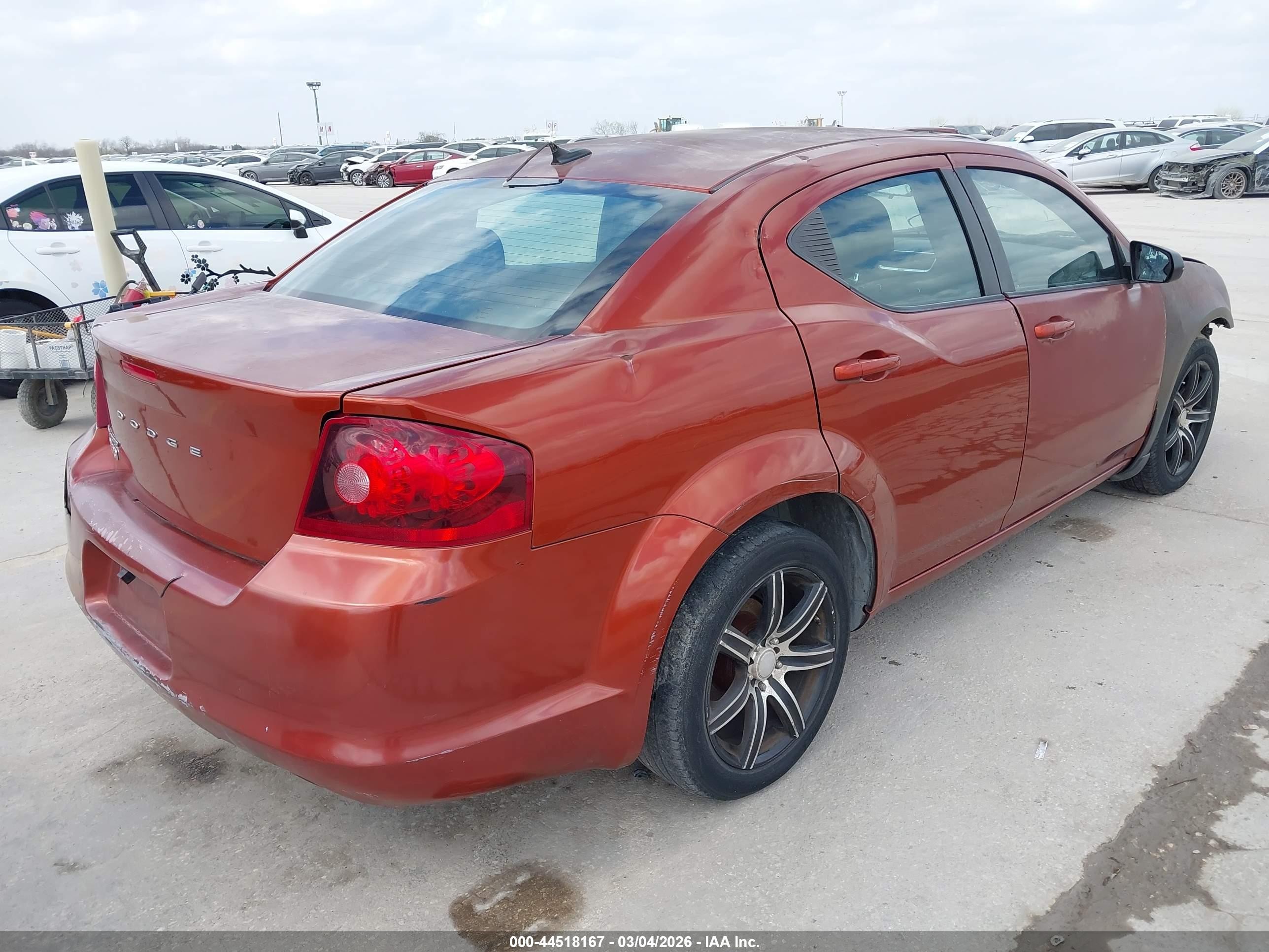 2012 Dodge Avenger Se Orange vin: 1C3CDZAB2CN216823