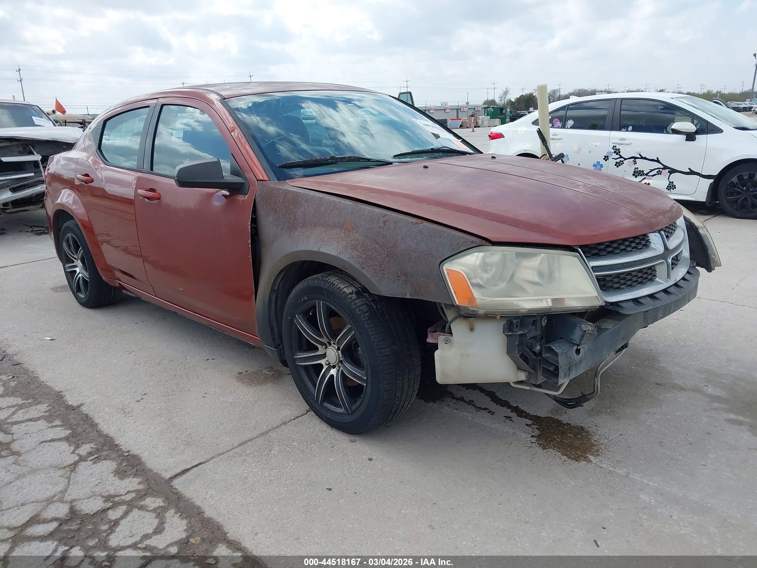 2012 Dodge Avenger Se Orange vin: 1C3CDZAB2CN216823