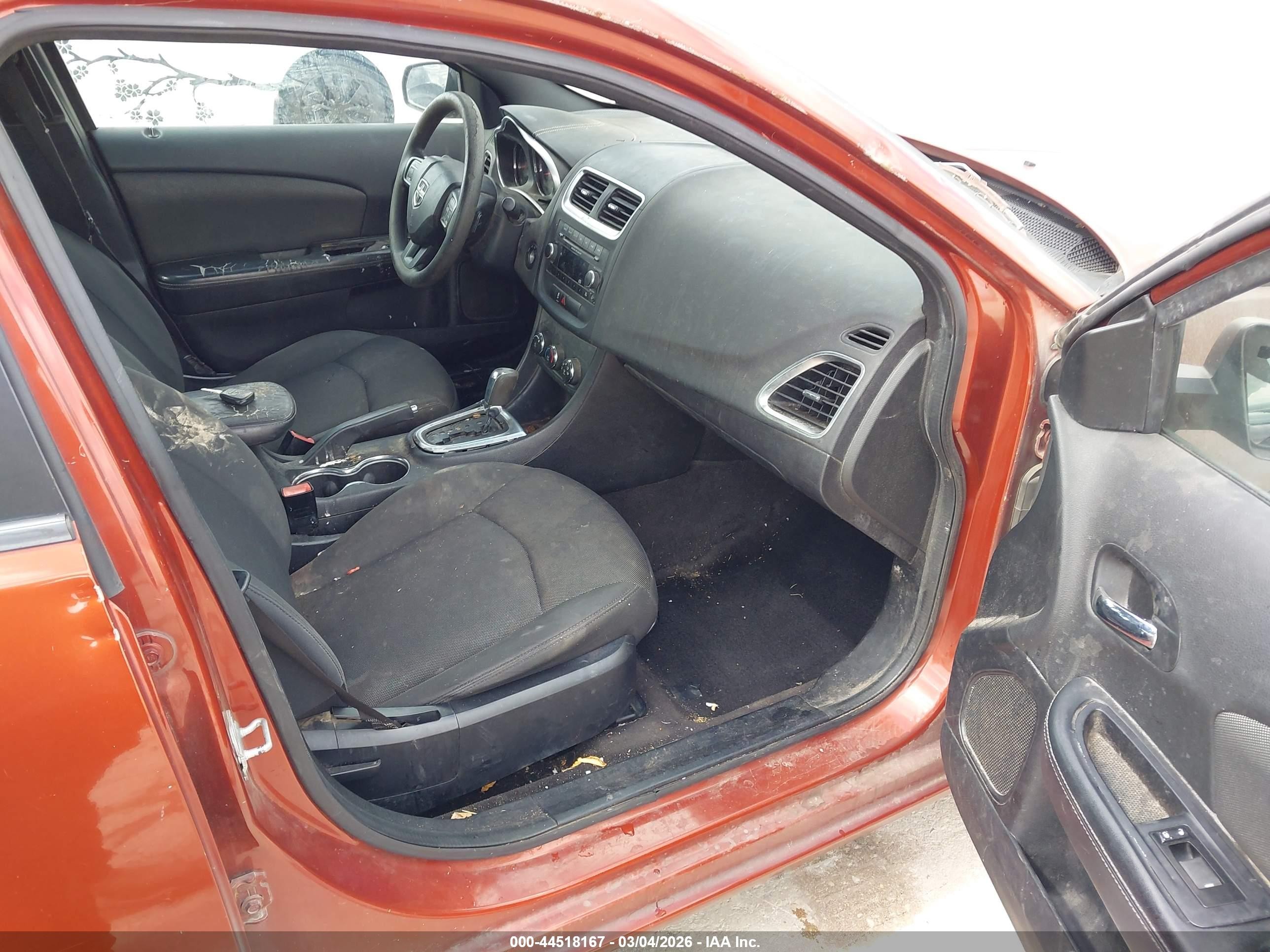 2012 Dodge Avenger Se Orange vin: 1C3CDZAB2CN216823