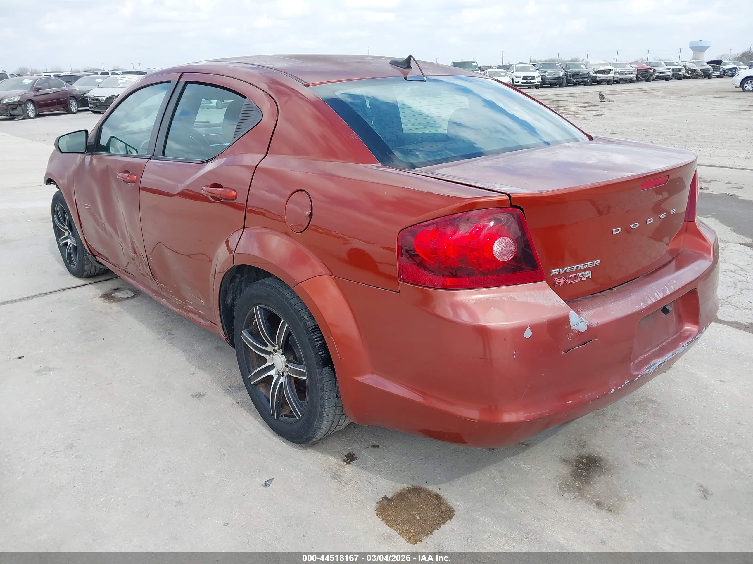 2012 Dodge Avenger Se Orange vin: 1C3CDZAB2CN216823