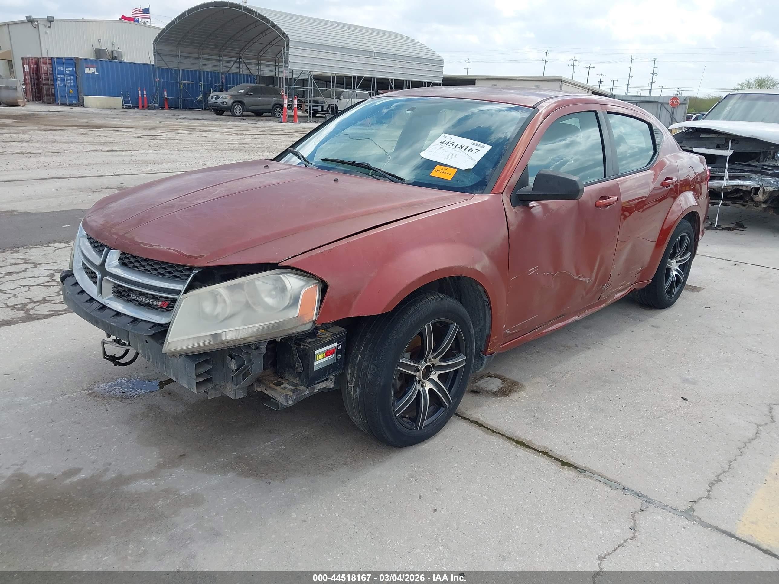 2012 Dodge Avenger Se Orange vin: 1C3CDZAB2CN216823