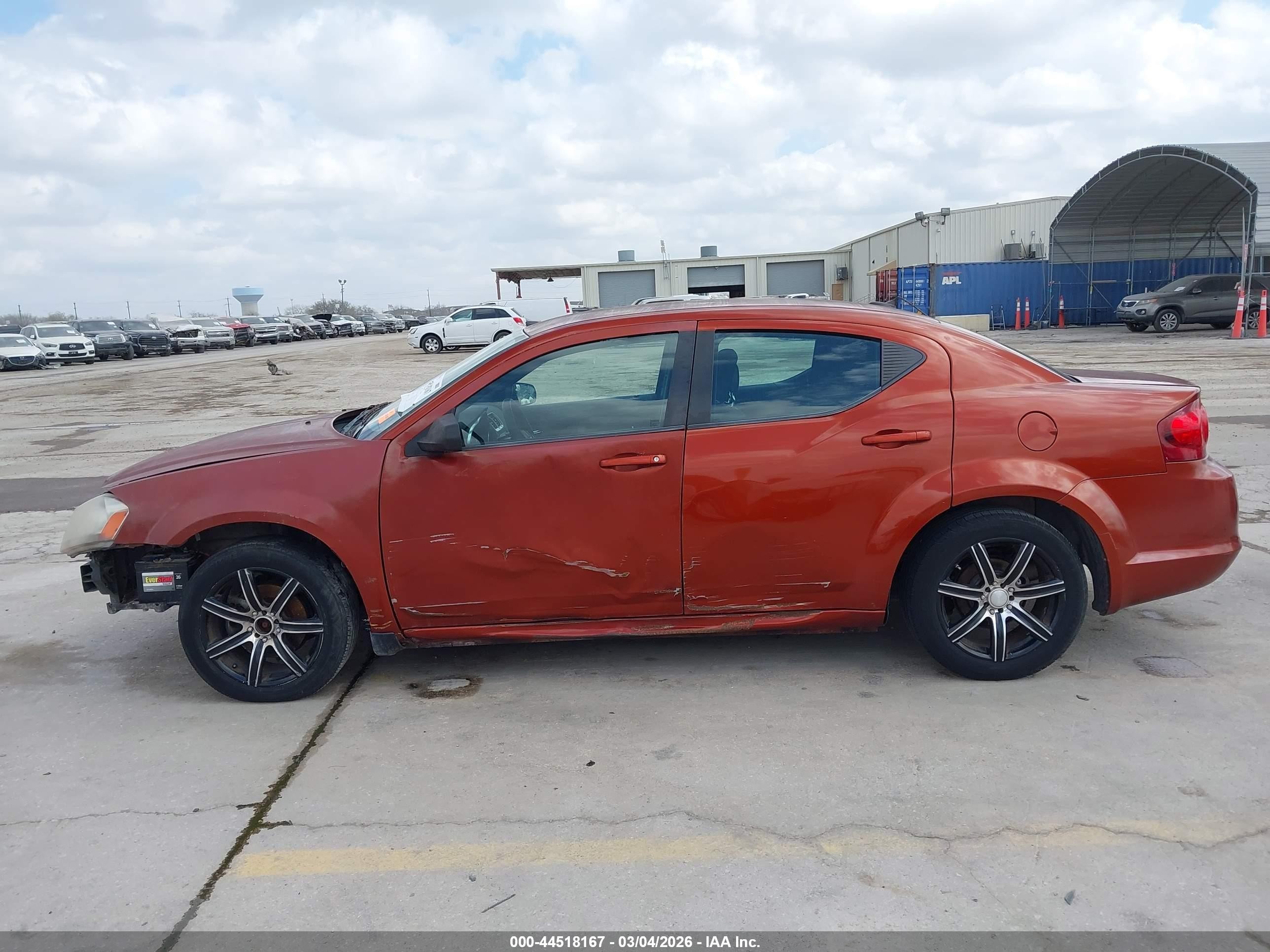 2012 Dodge Avenger Se Orange vin: 1C3CDZAB2CN216823