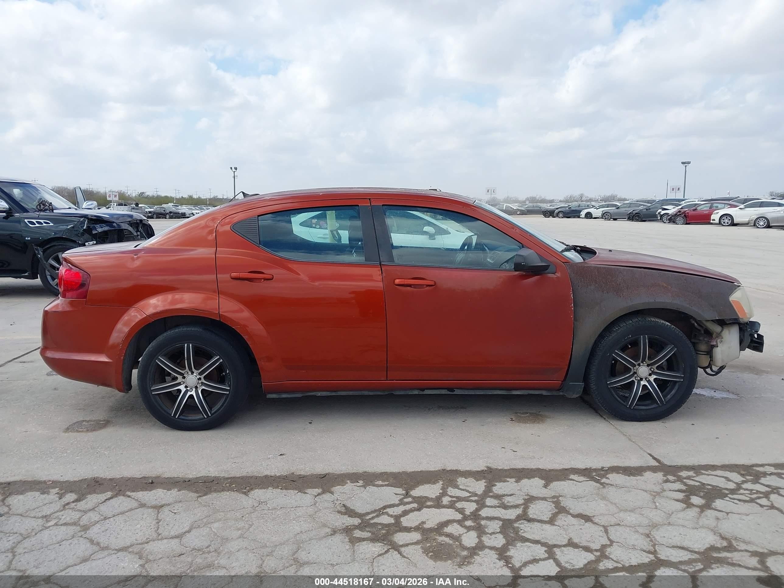 2012 Dodge Avenger Se Orange vin: 1C3CDZAB2CN216823