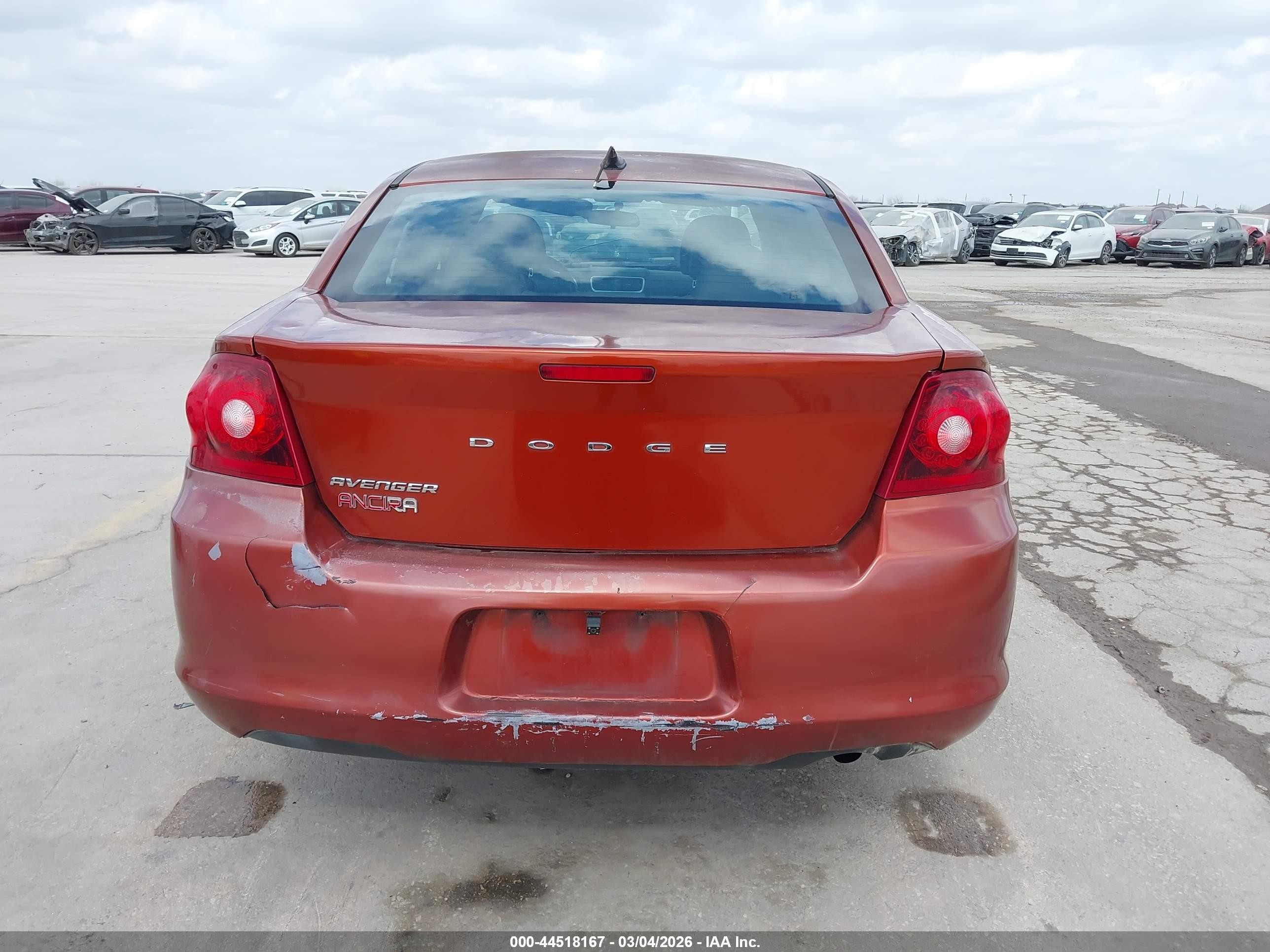 2012 Dodge Avenger Se Orange vin: 1C3CDZAB2CN216823