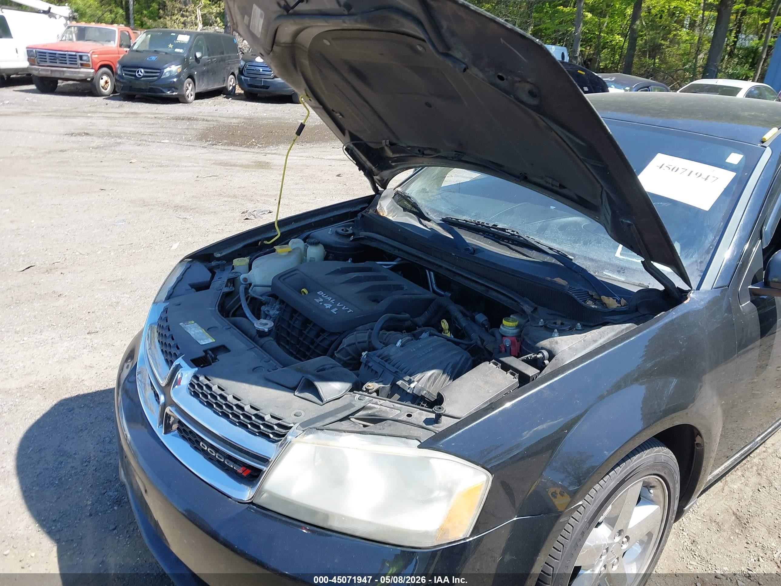 2012 Dodge Avenger Se Black vin: 1C3CDZAB2CN266153