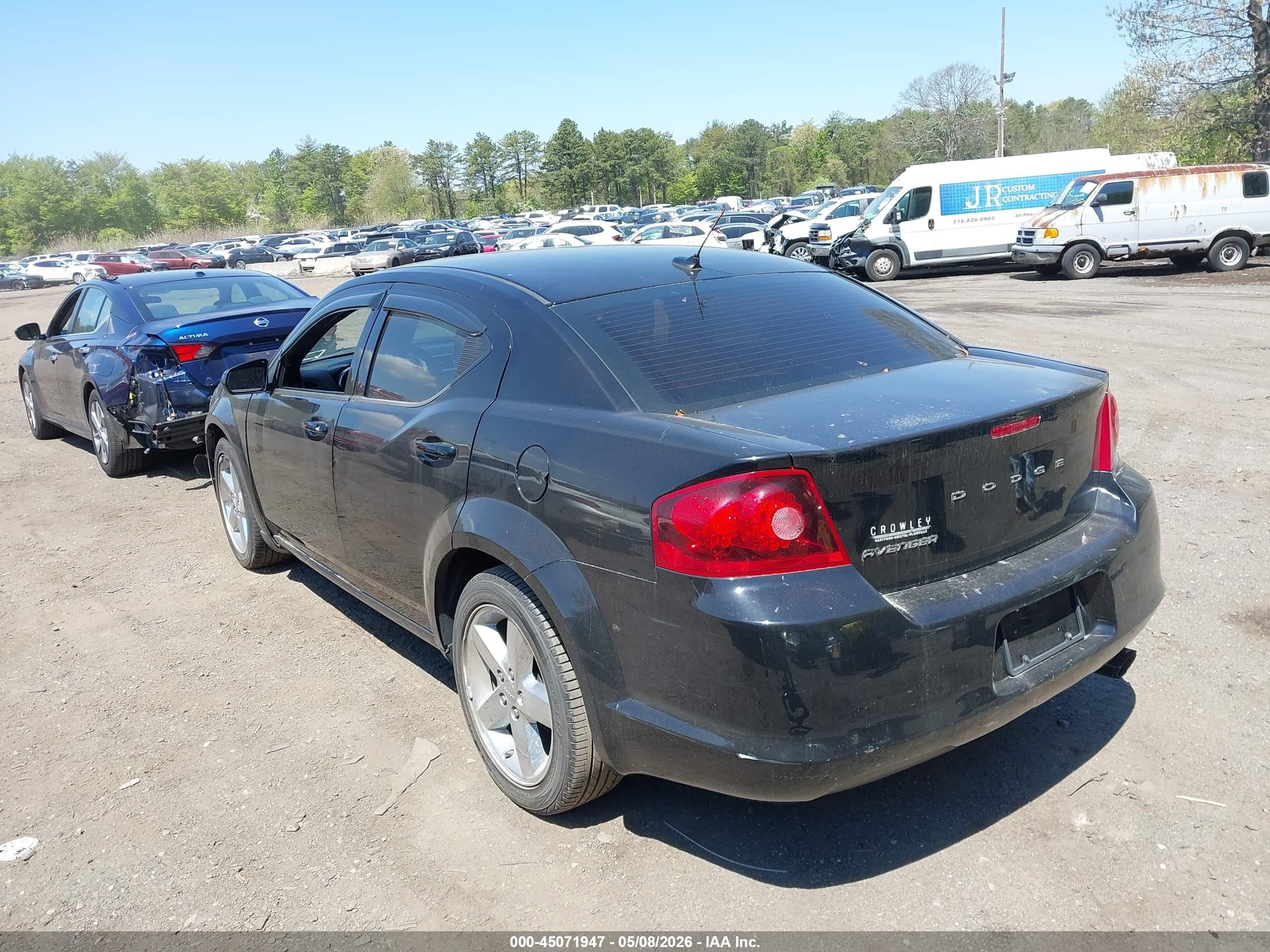 2012 Dodge Avenger Se Black vin: 1C3CDZAB2CN266153