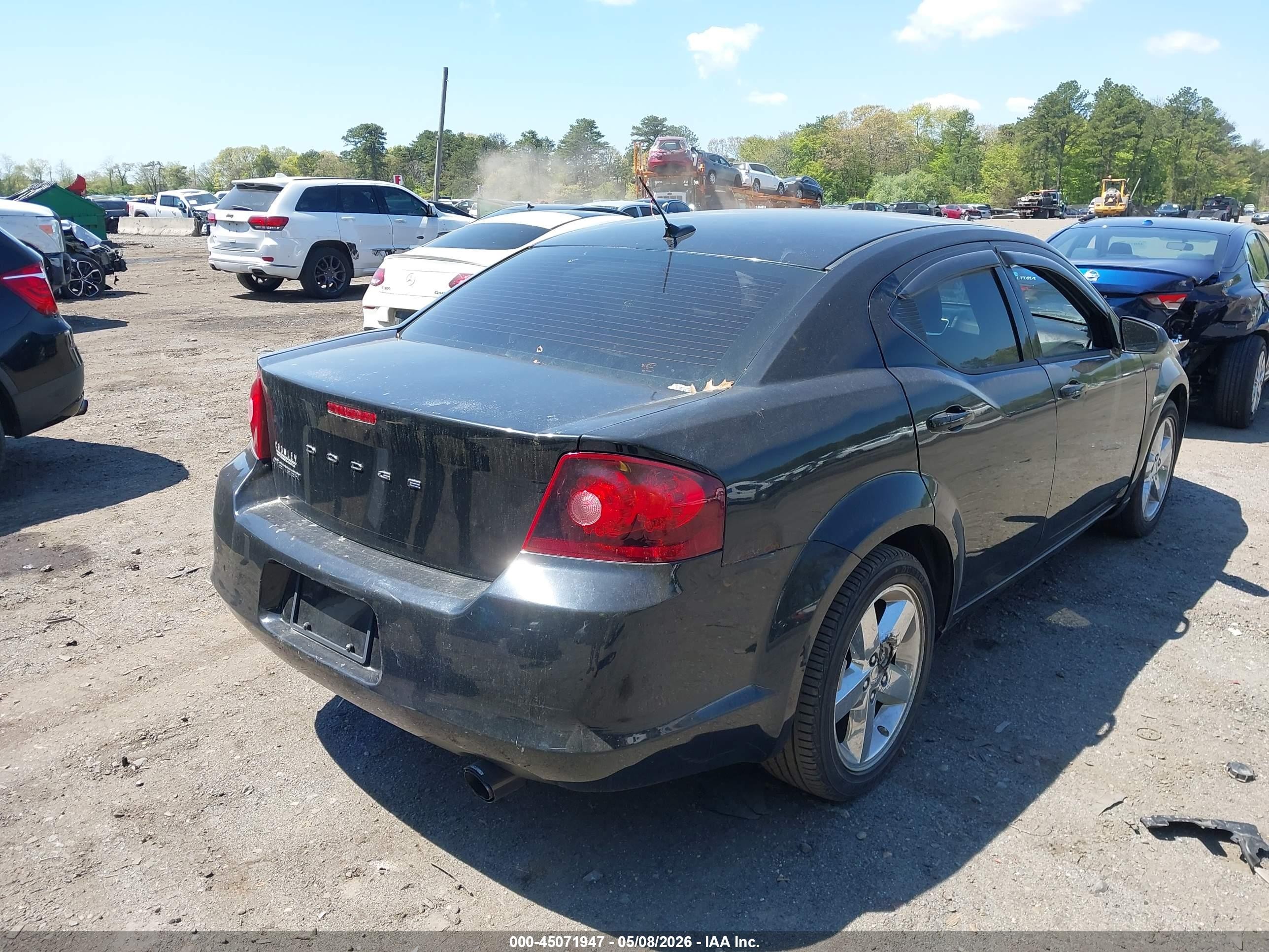 2012 Dodge Avenger Se Black vin: 1C3CDZAB2CN266153